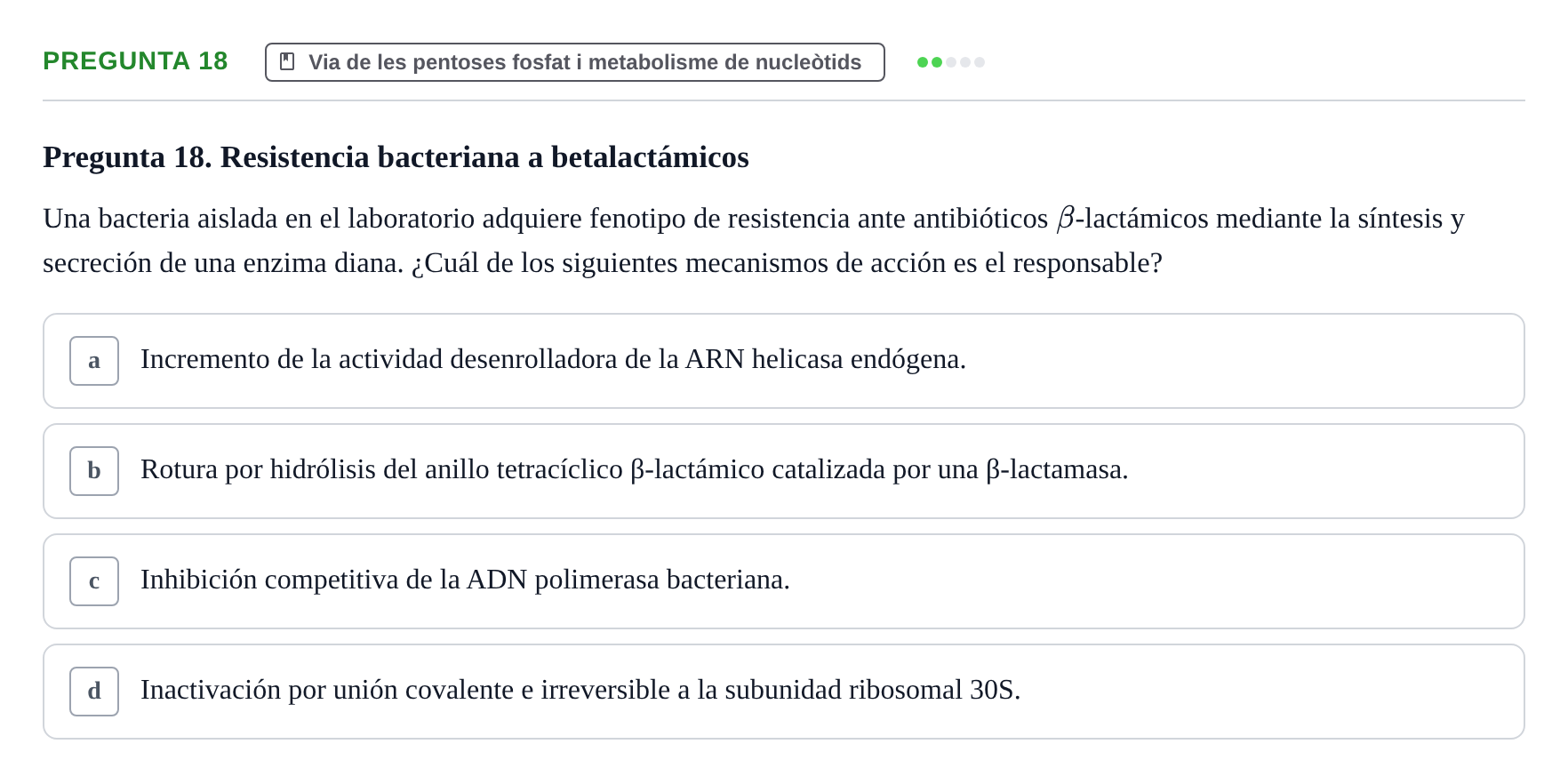 Enunciado: Pregunta 18