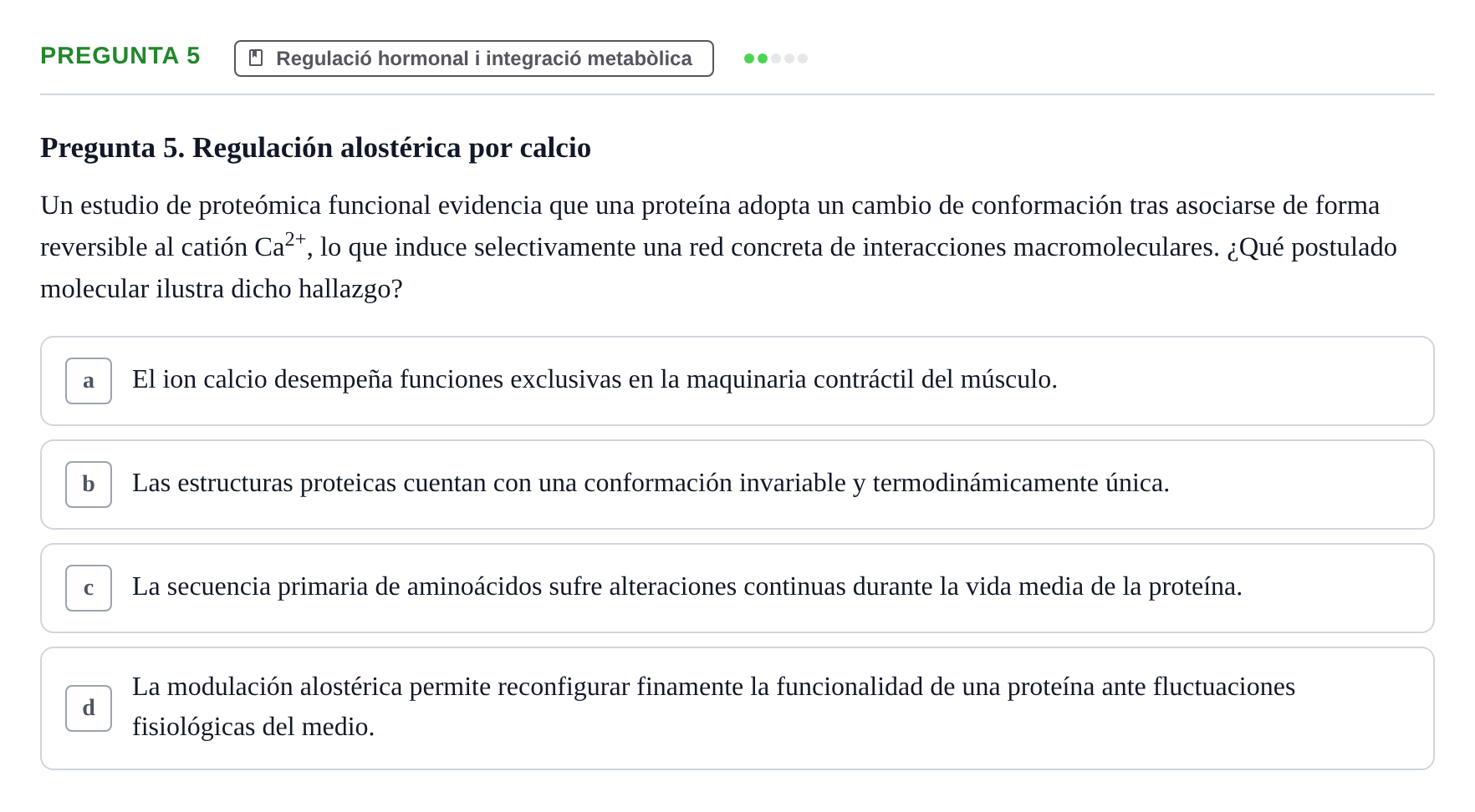 Enunciado: Pregunta 5