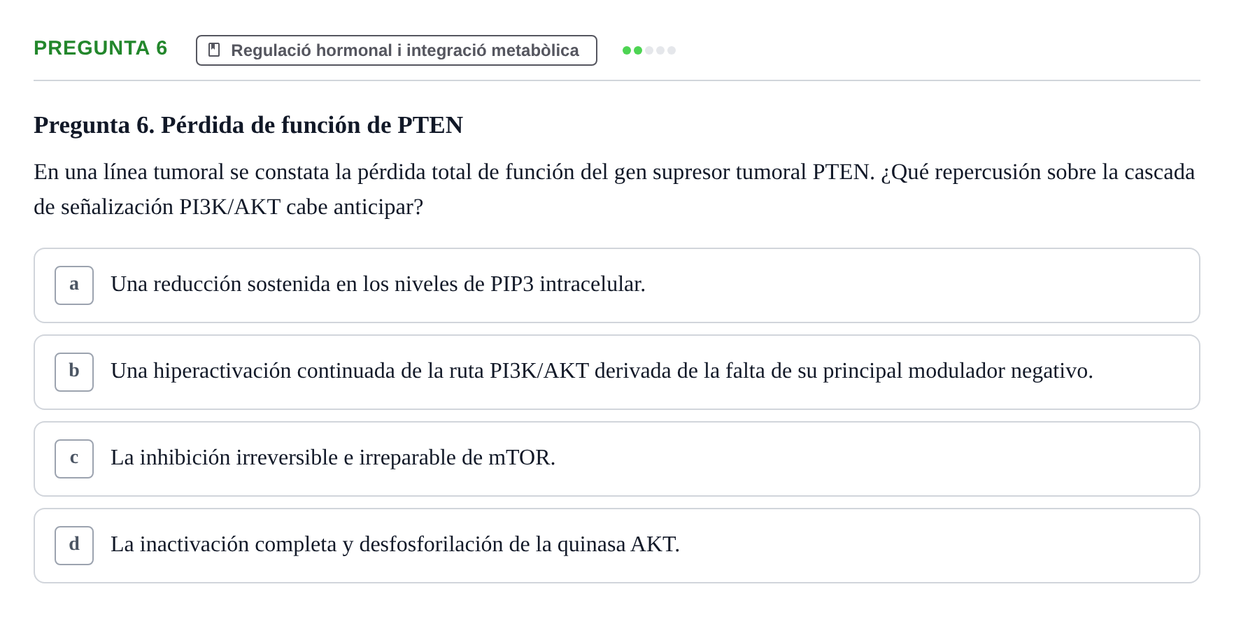 Enunciado: Pregunta 6