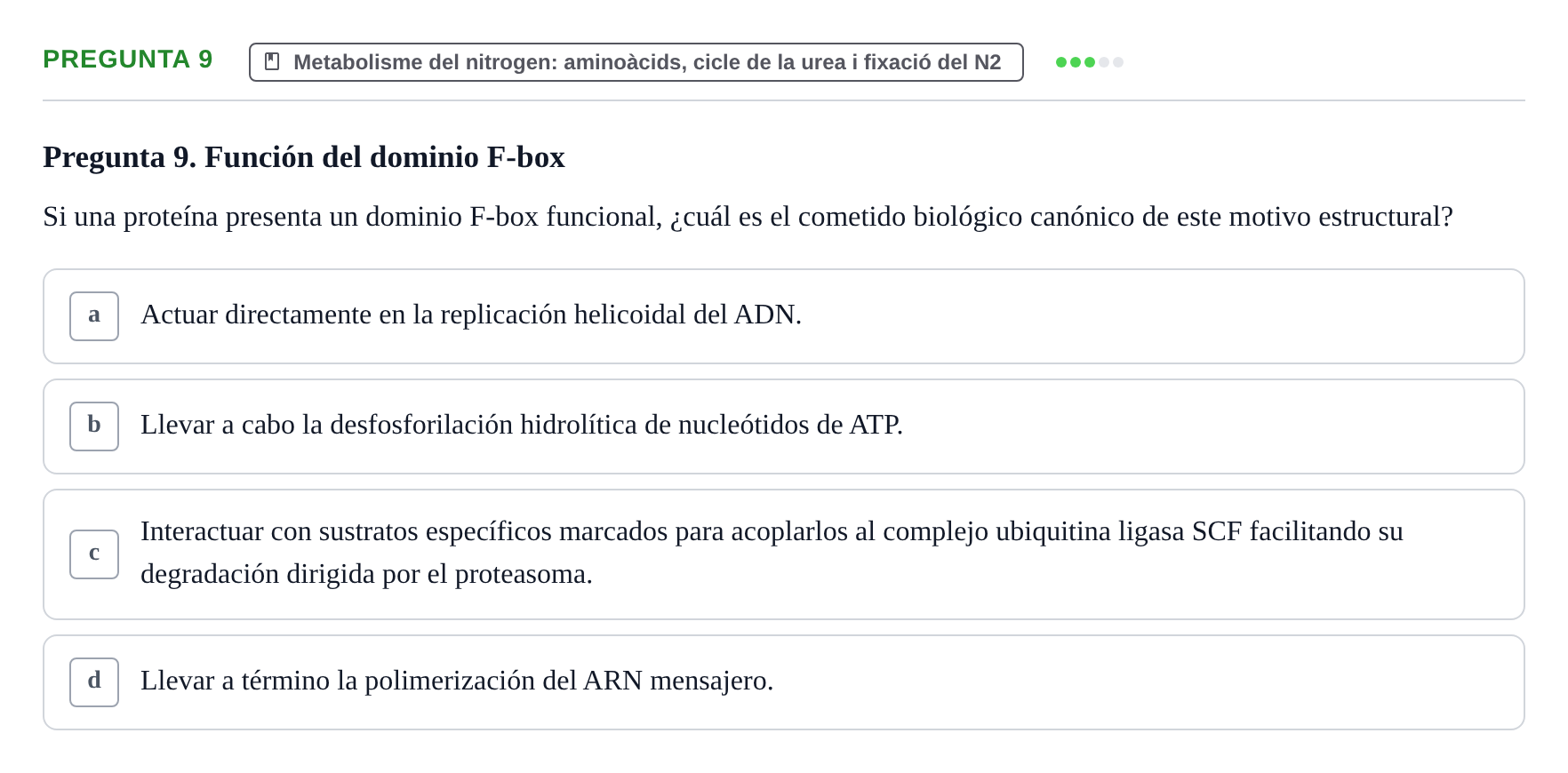 Enunciado: Pregunta 9