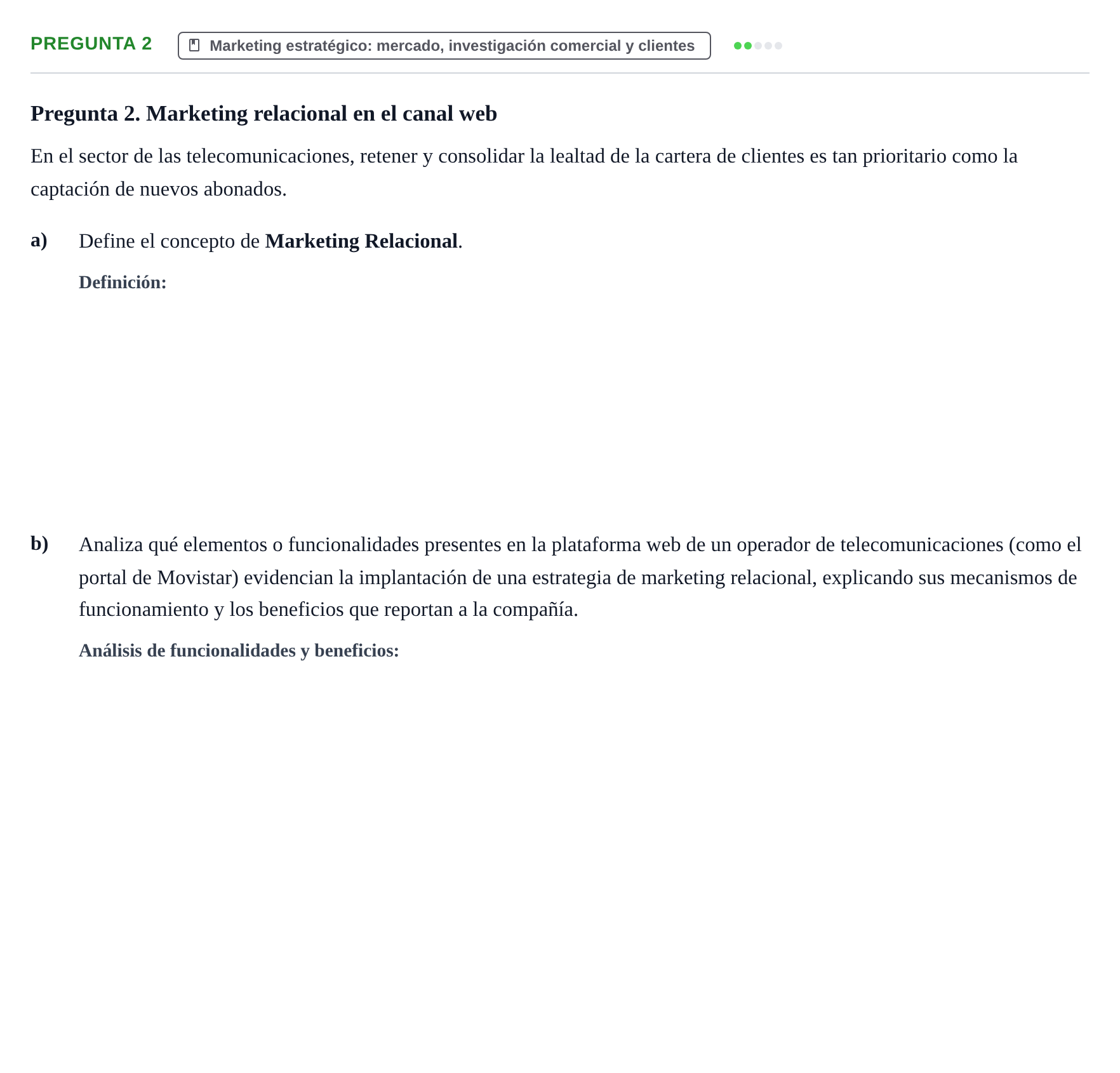 Enunciado: Pregunta 2