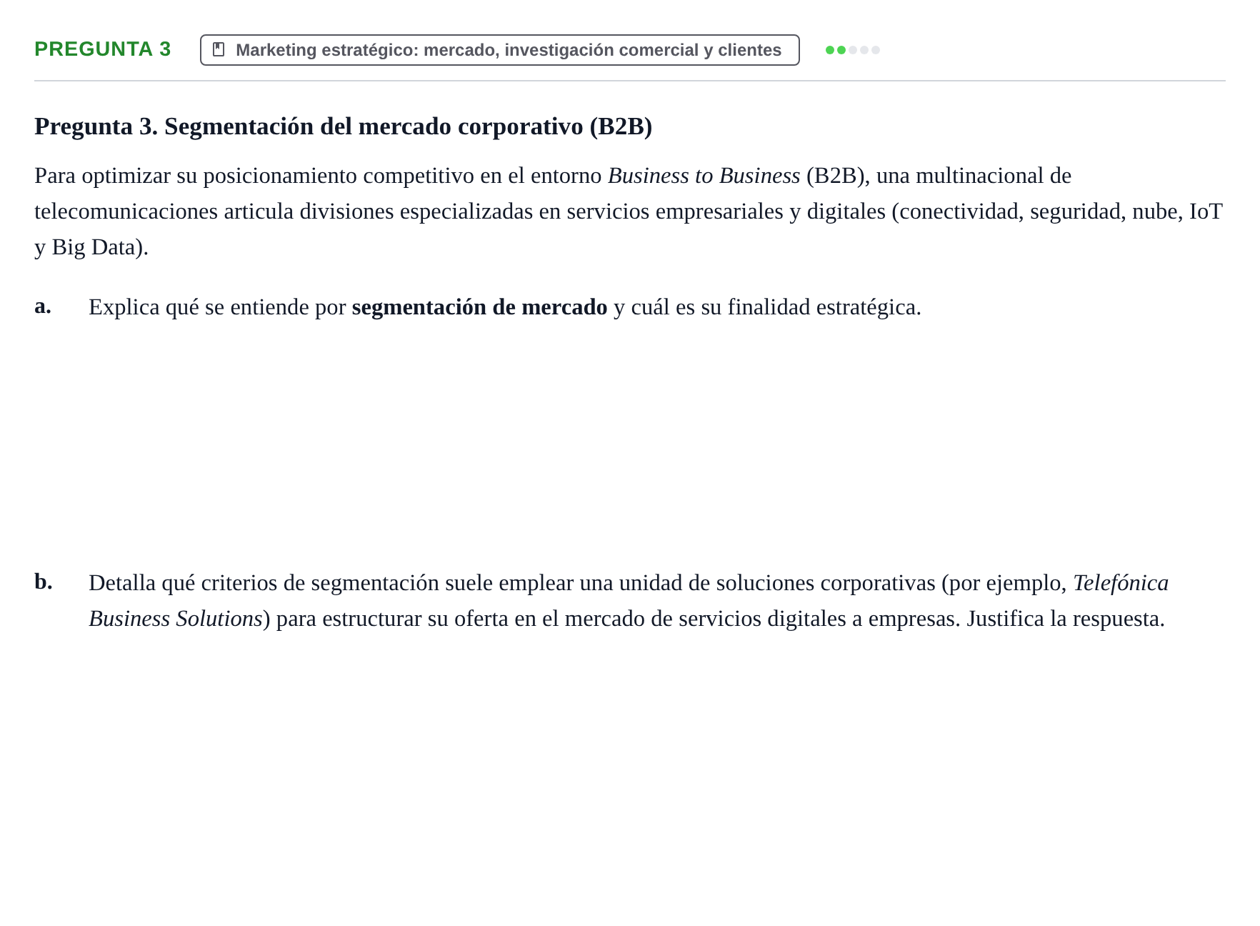Enunciado: Pregunta 3