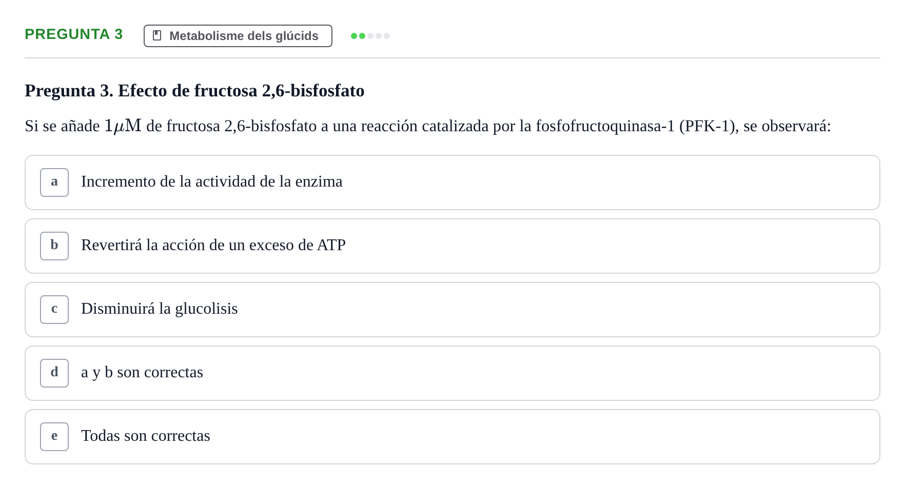 Enunciado: Pregunta 3 · Bioquímica i Biologia Molecular URV 2014