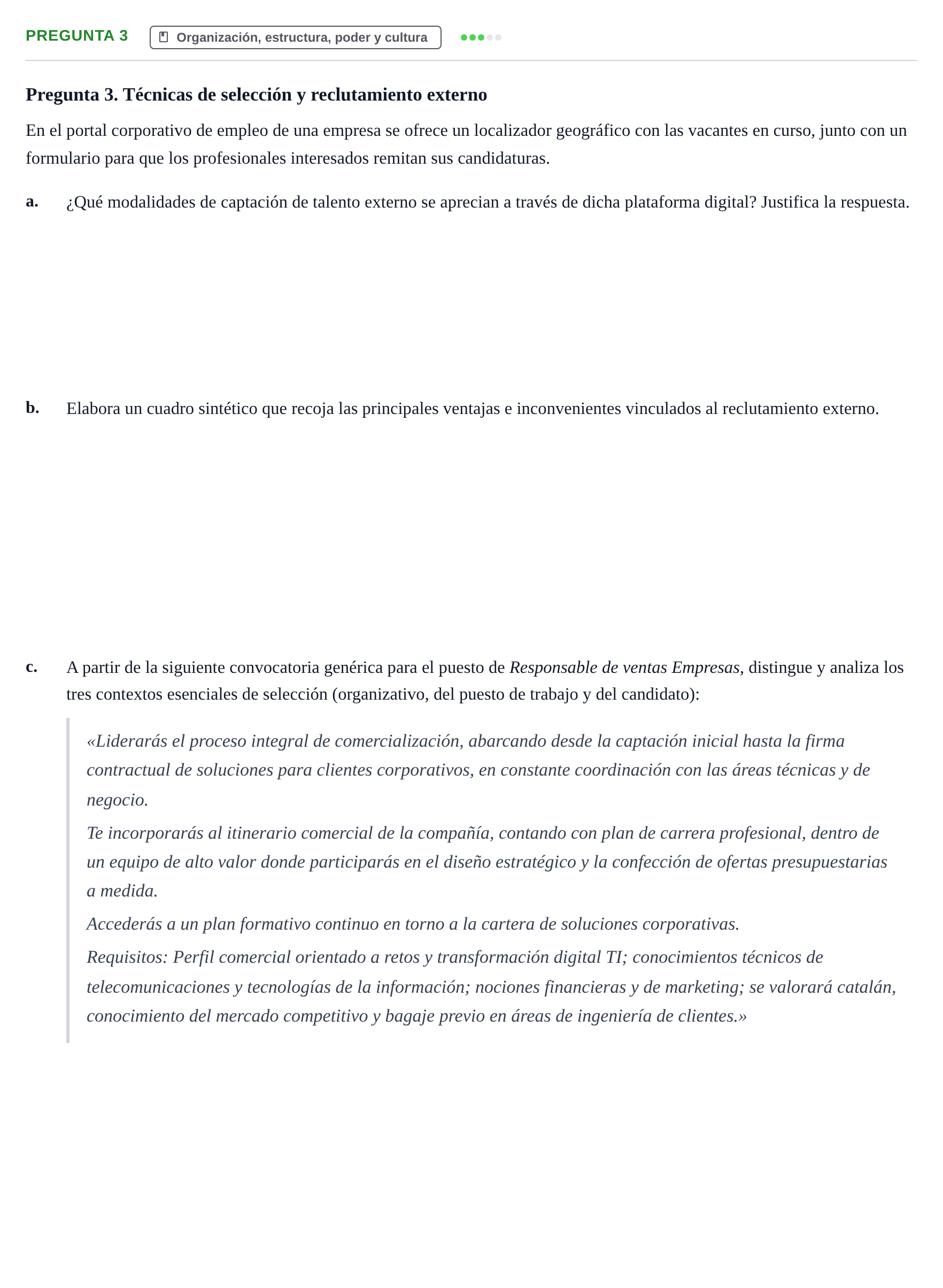 Enunciado: Pregunta 3