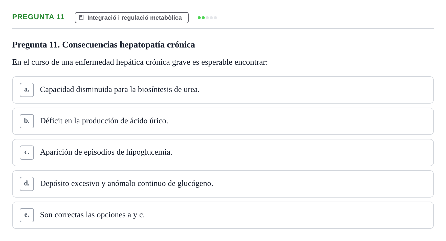 Enunciado: Pregunta 11 · Bioquímica i Biologia Molecular URV 2013