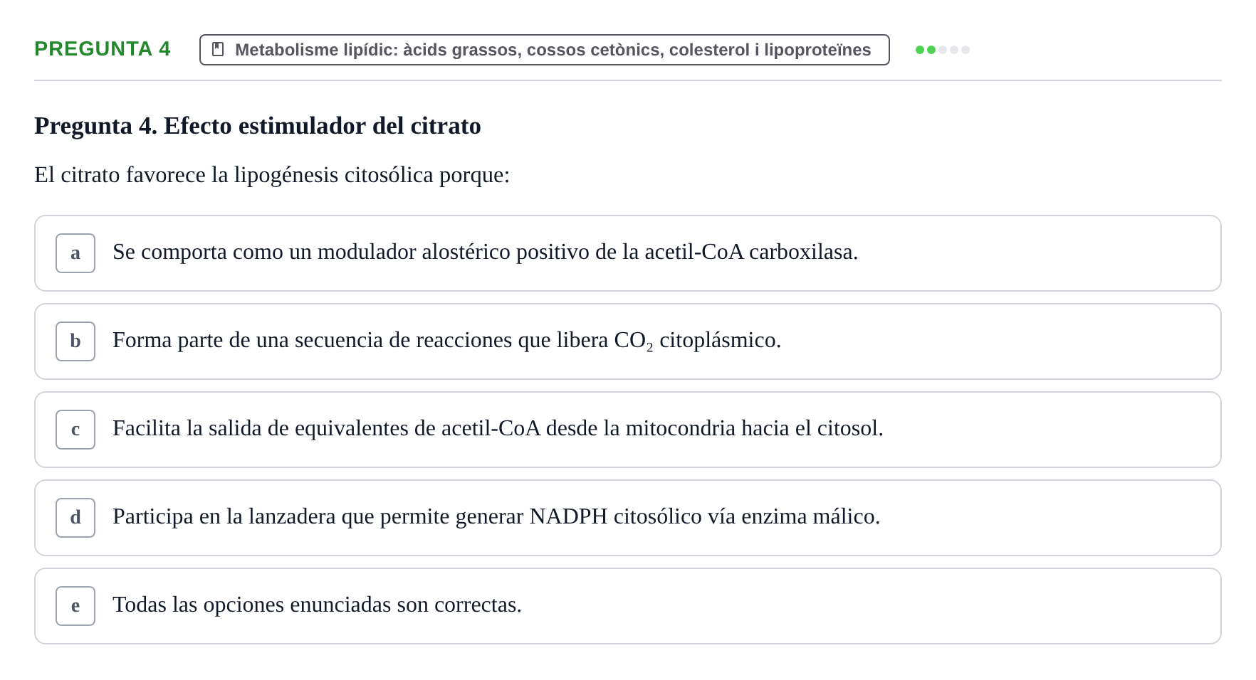 Enunciado: Pregunta 4 · Bioquímica i Biologia Molecular URV 2013