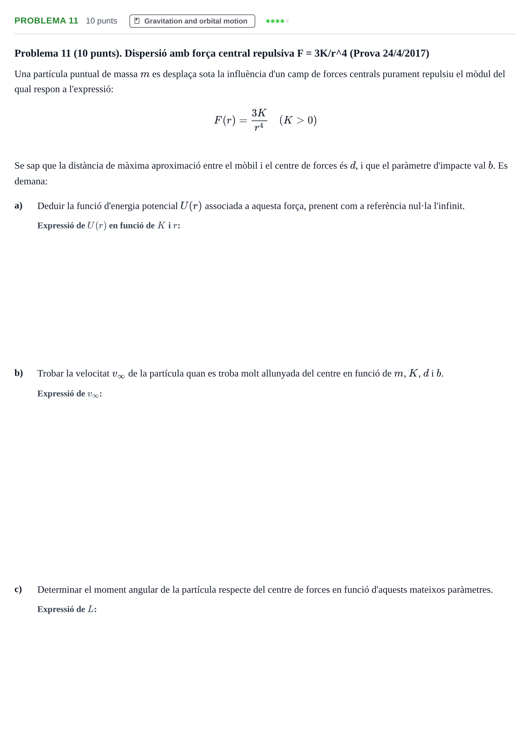 Enunciado: Problema 11 · Física II URV 2020