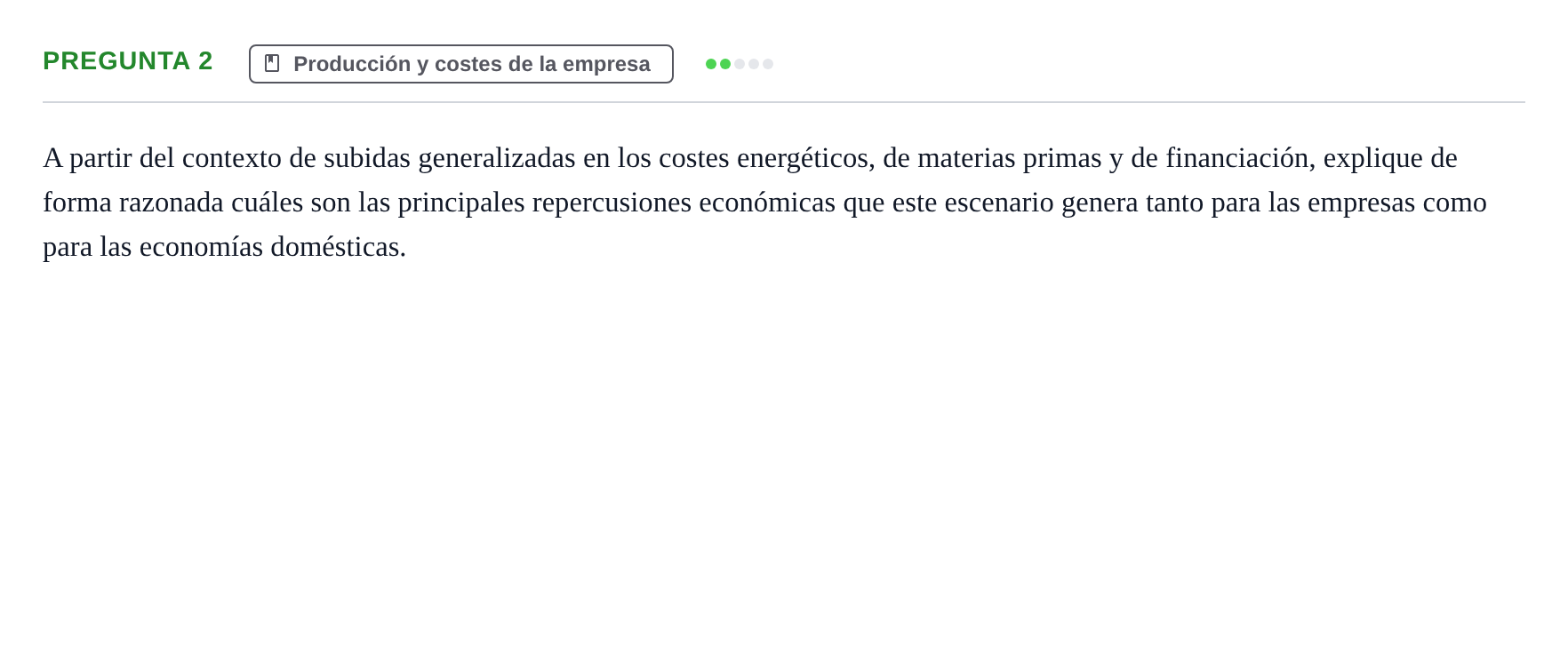 Enunciado: Pregunta 2