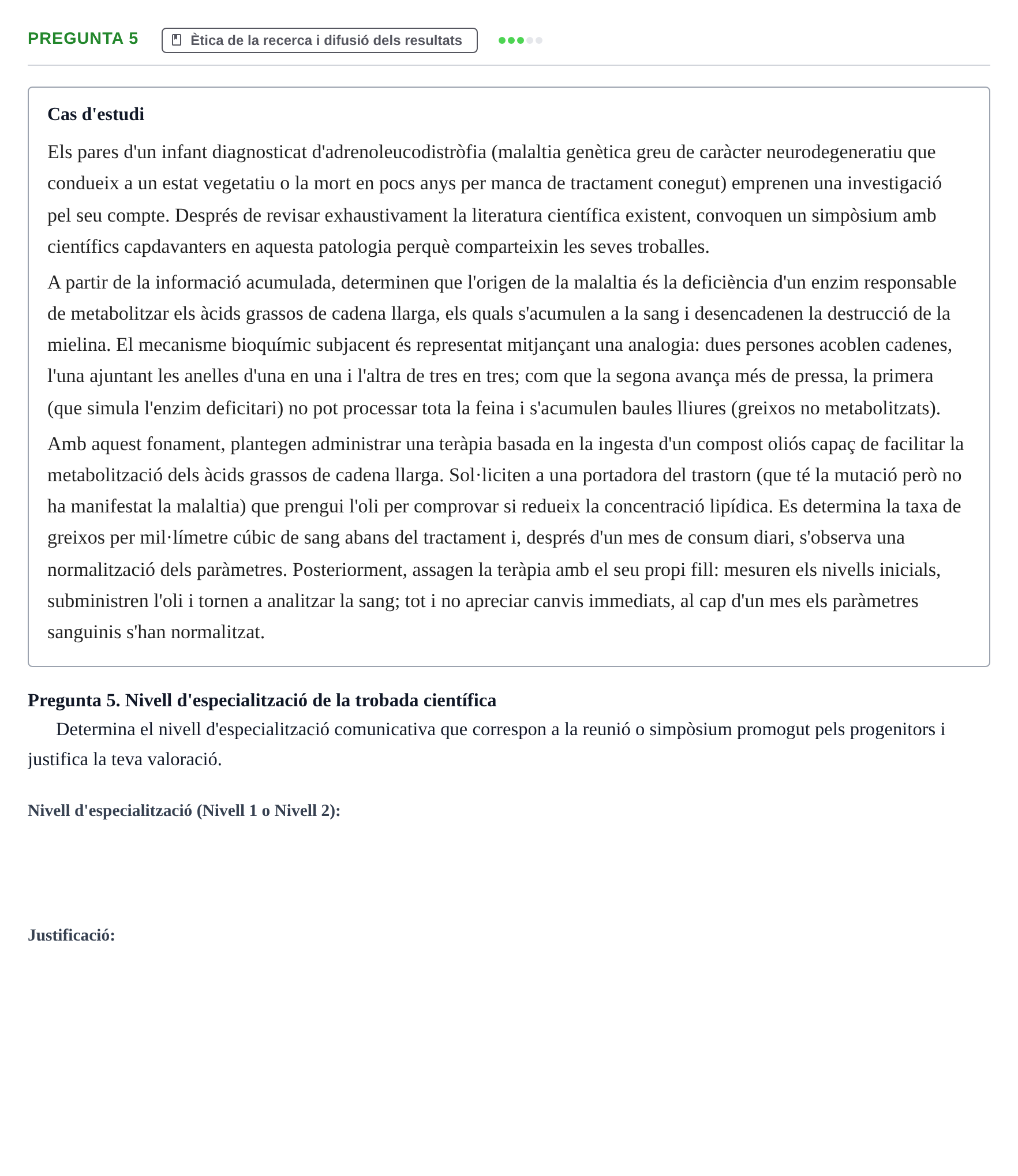 Enunciado: Pregunta 5