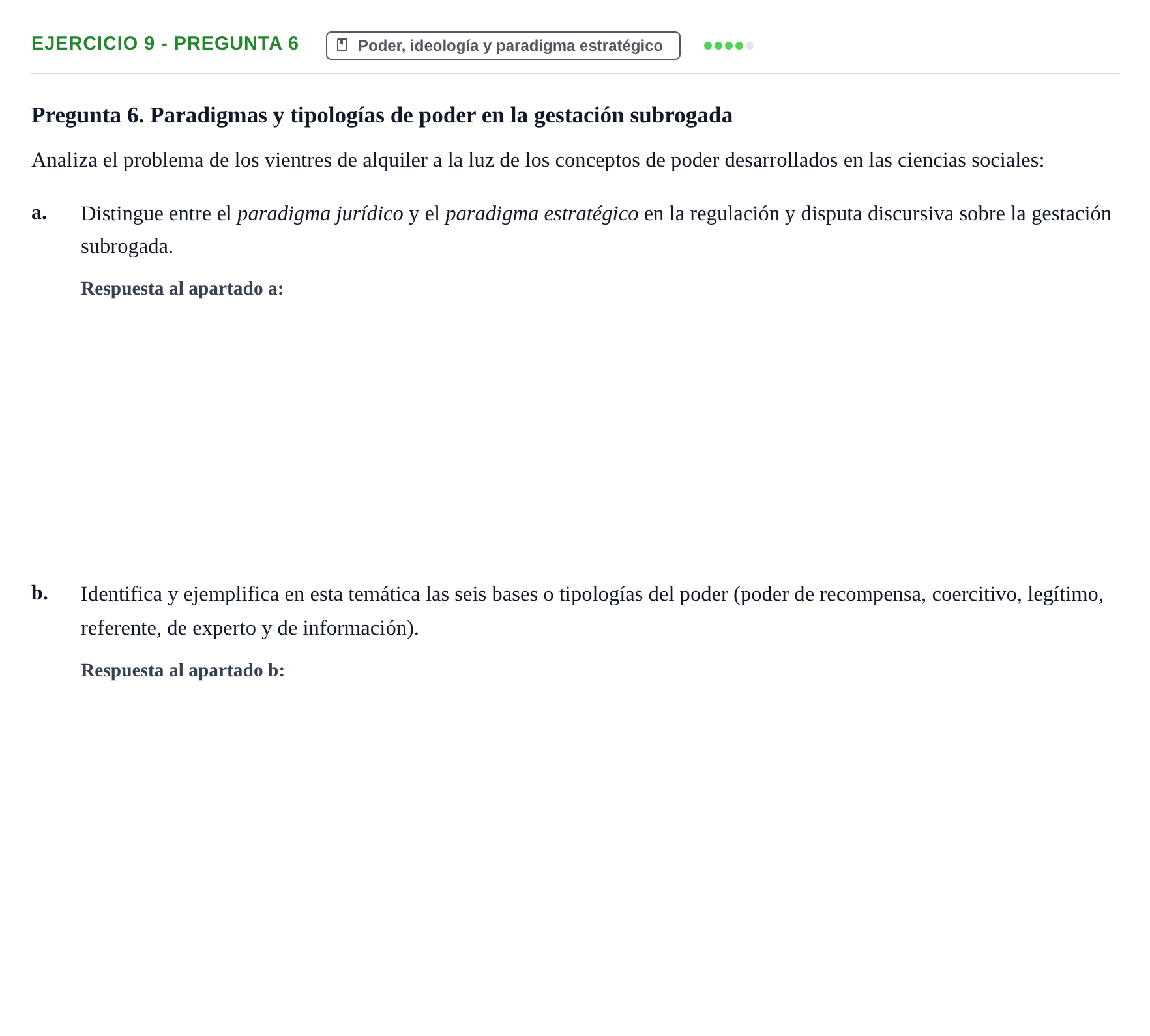Enunciado: 9 - Pregunta 6