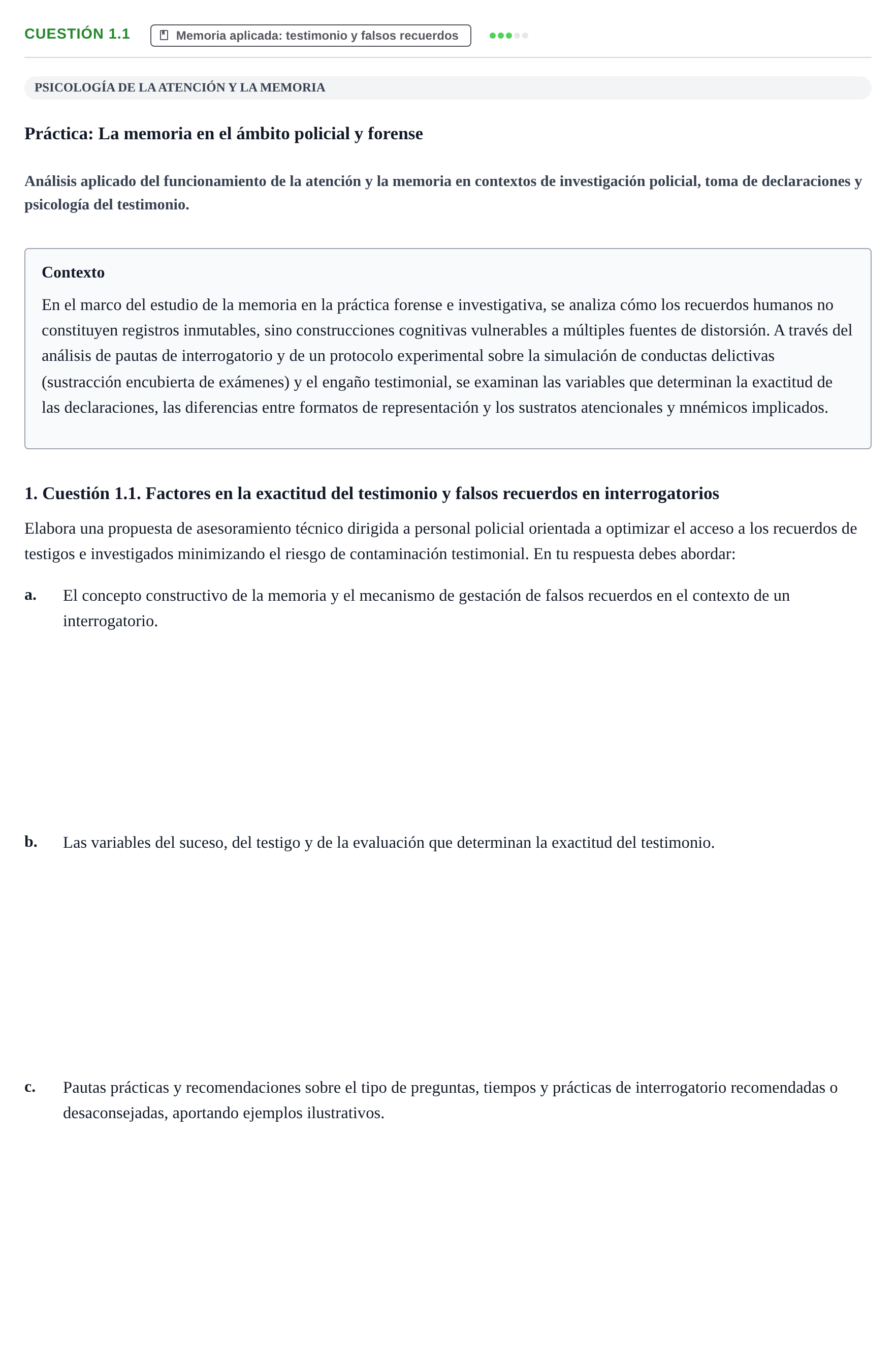 Enunciado: Cuestión 1.1