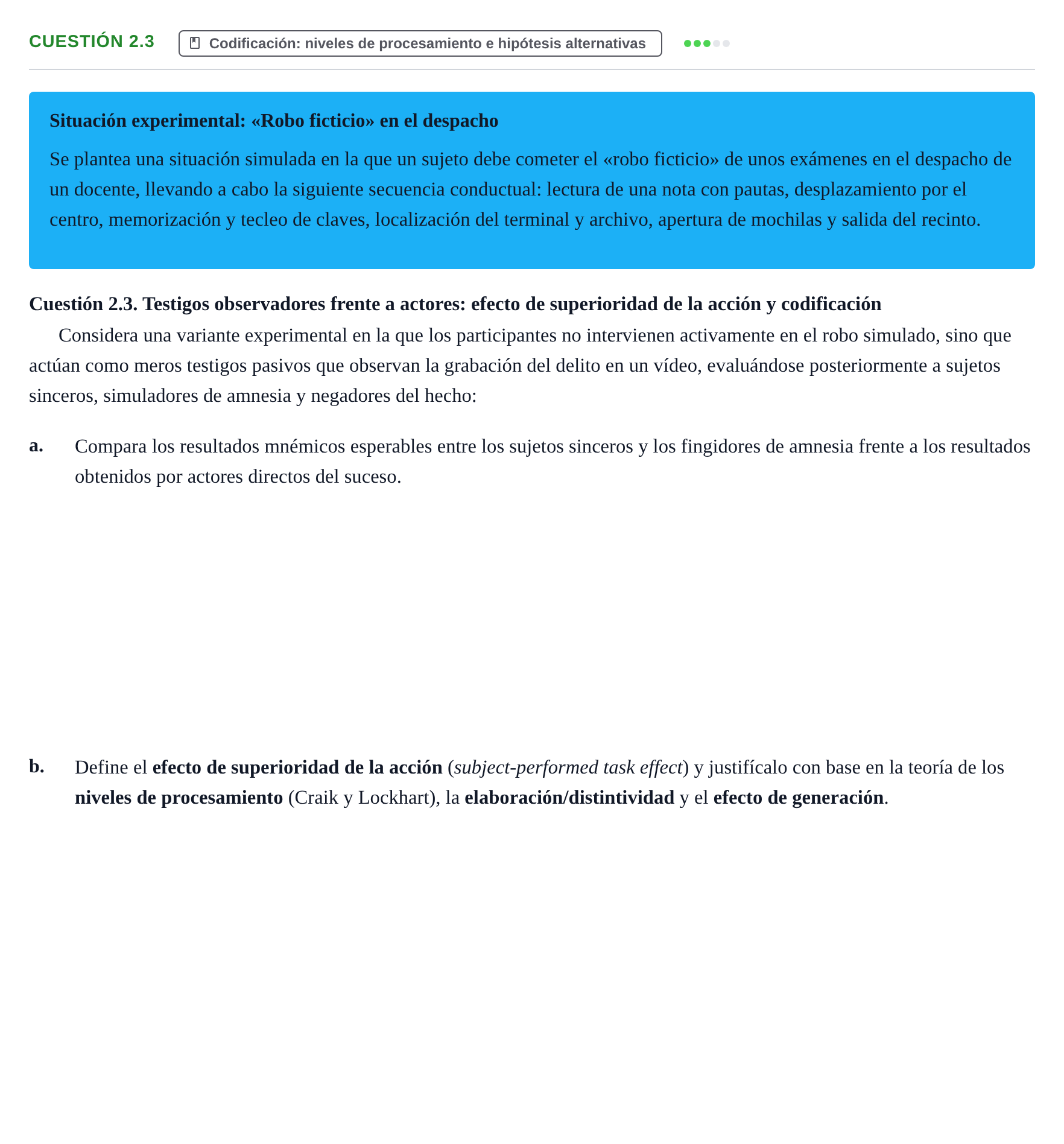 Enunciado: Cuestión 2.3