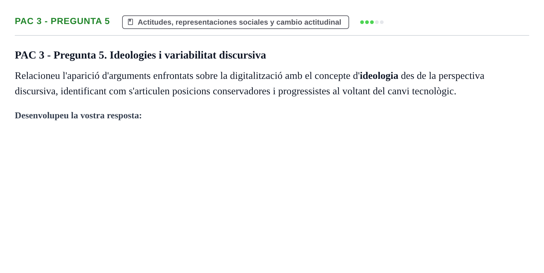 Enunciado: PAC 3 - Pregunta 5