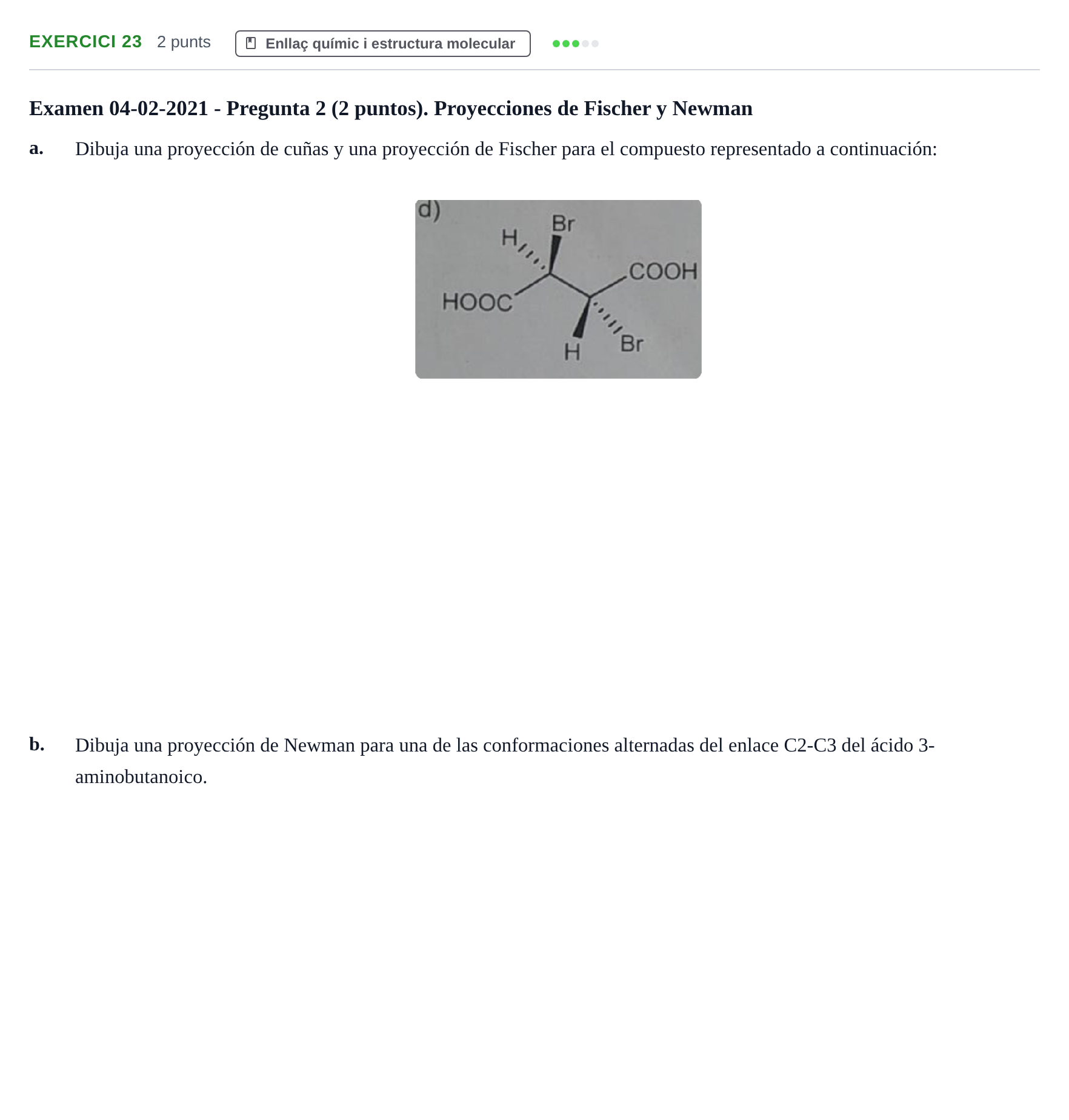 Enunciado: Problema 23 · Química I URV 2018