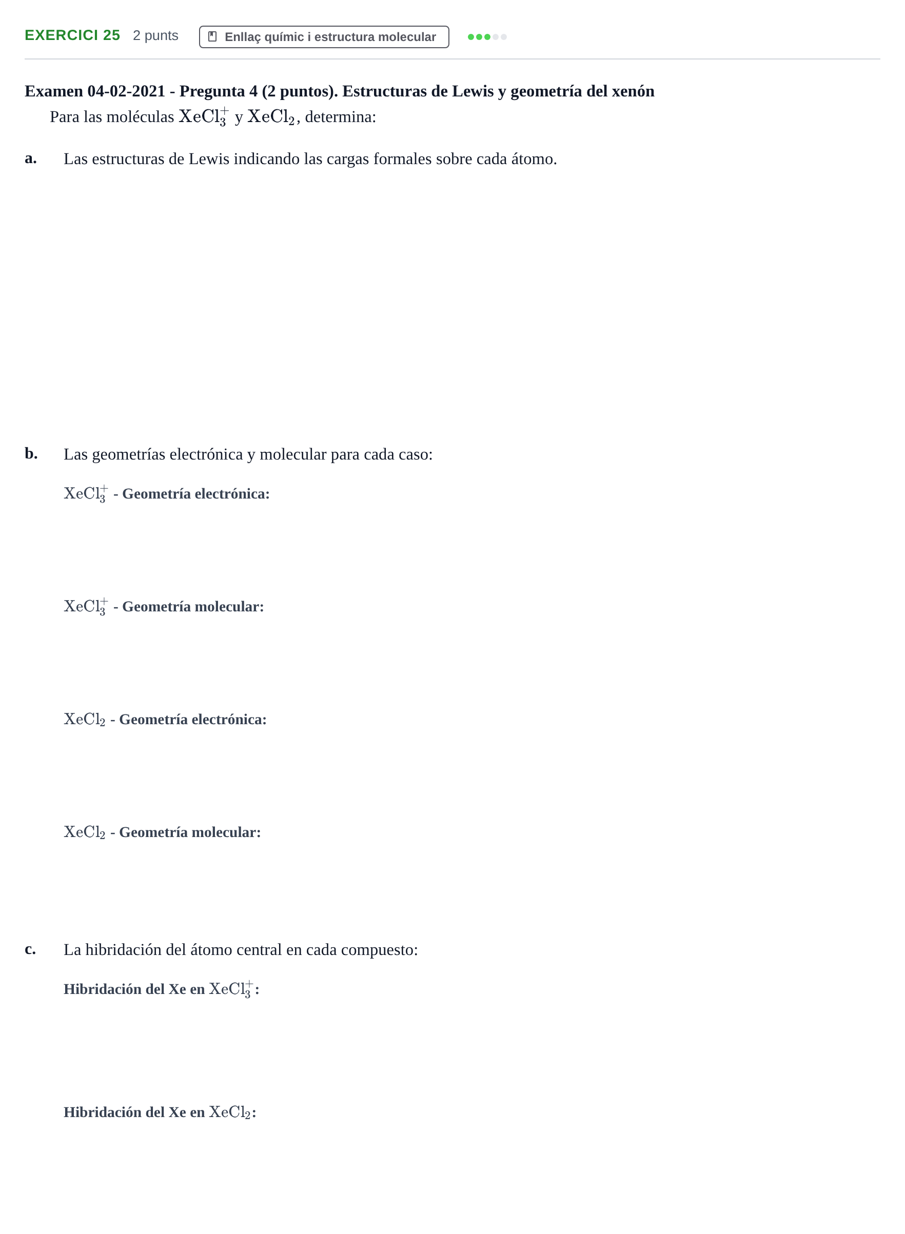 Enunciado: Problema 25 · Química I URV 2018