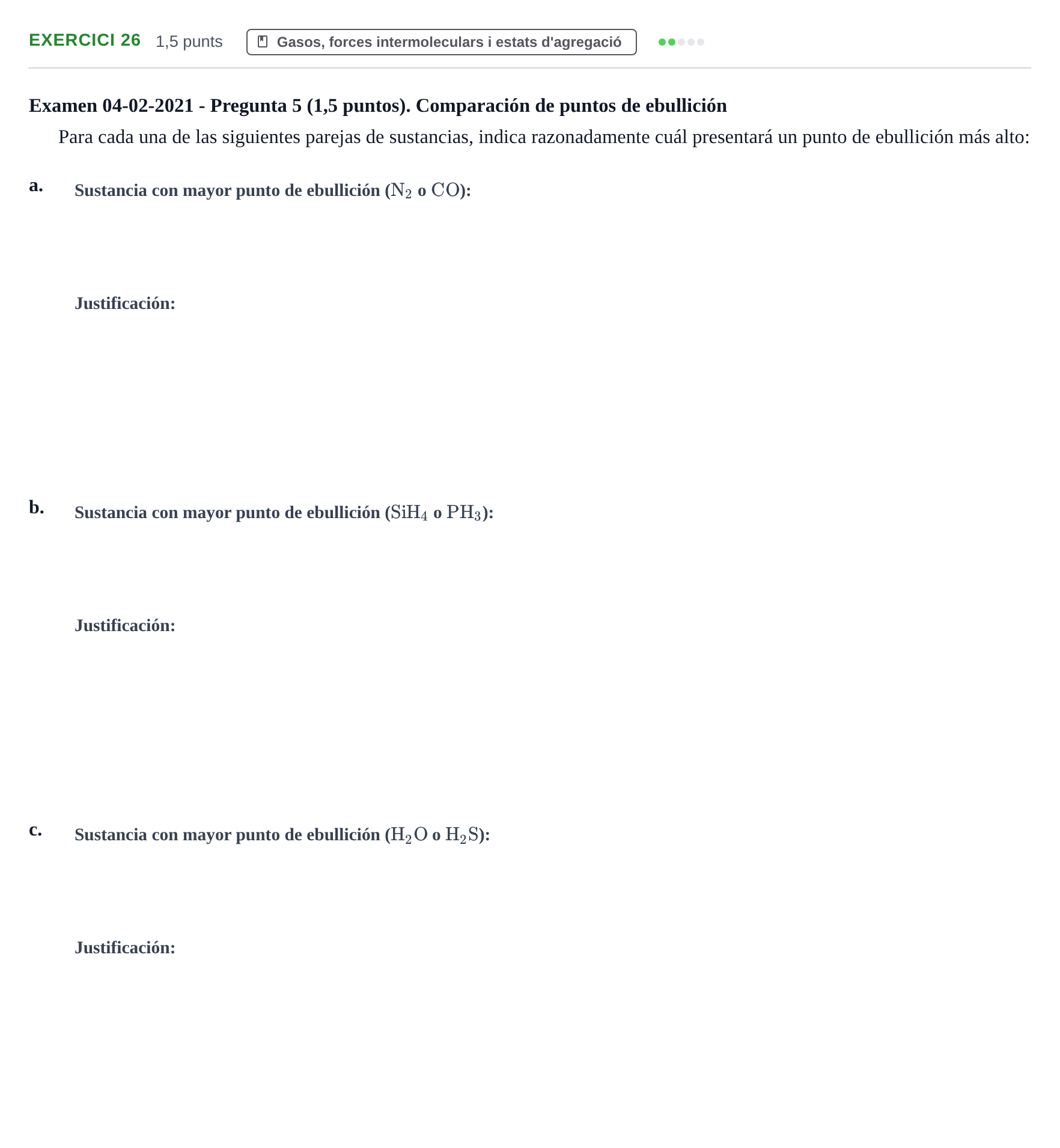 Enunciado: Problema 26 · Química I URV 2018