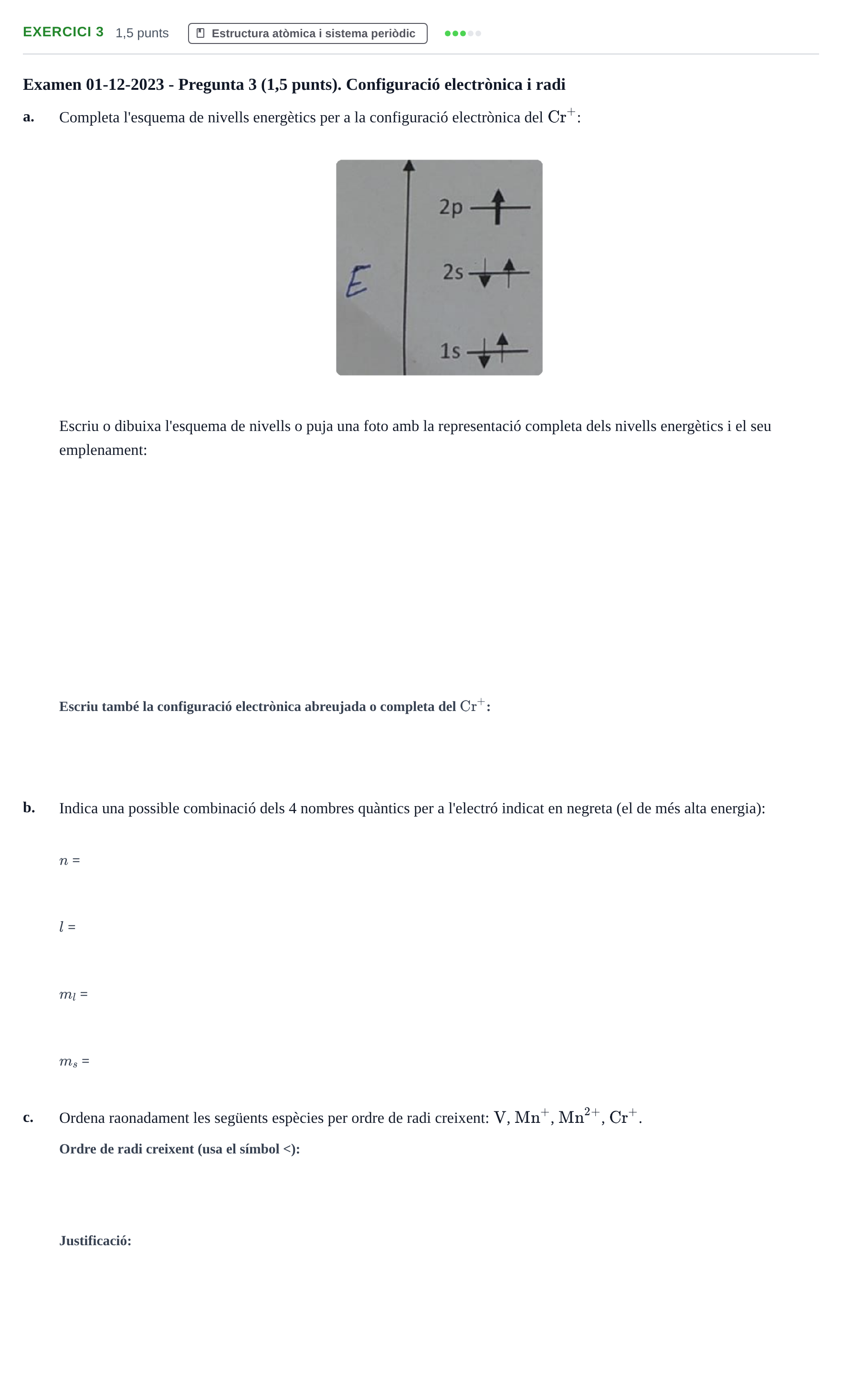 Enunciado: Problema 3 · Química I URV 2018