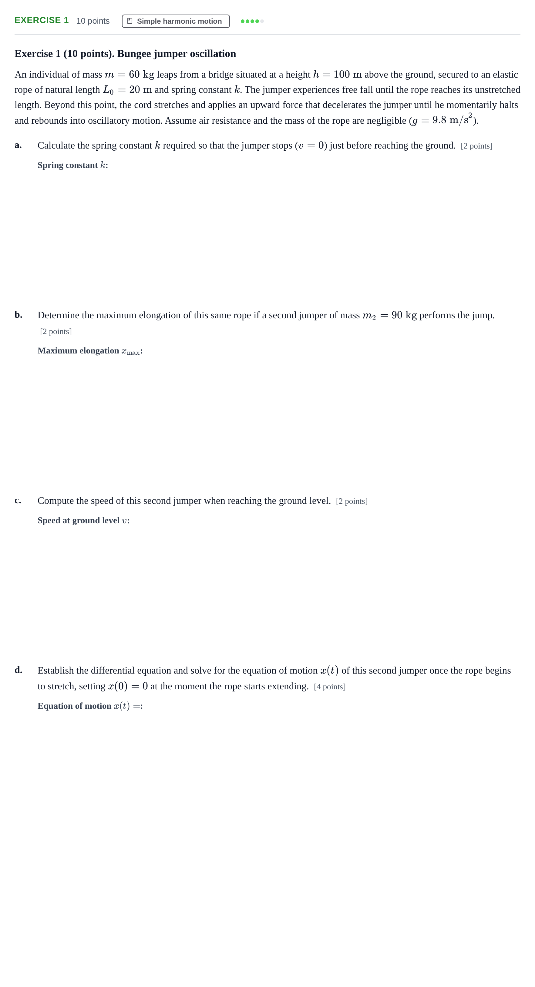Enunciado: Ejercicio Exercise 1 · Física II URV 2024