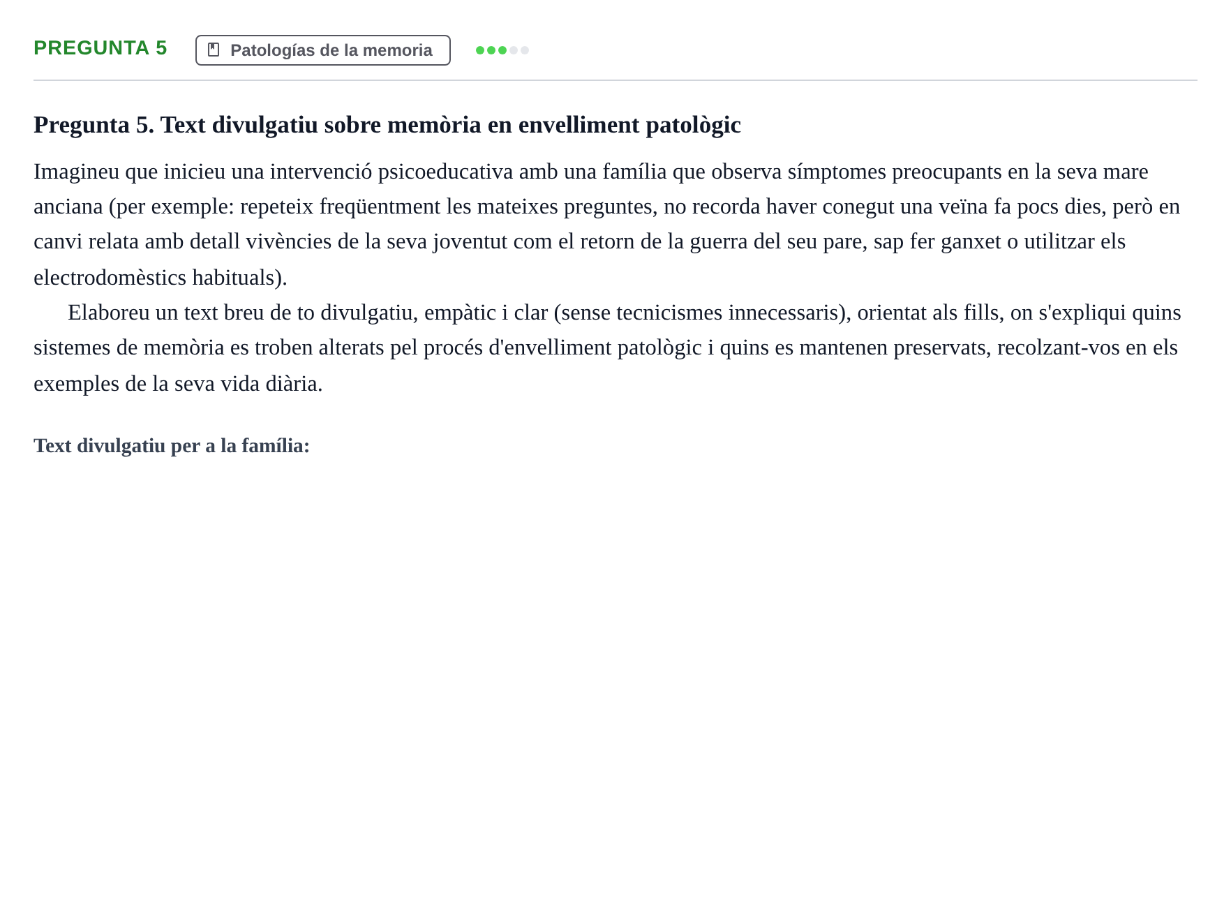 Enunciado: Pregunta 5