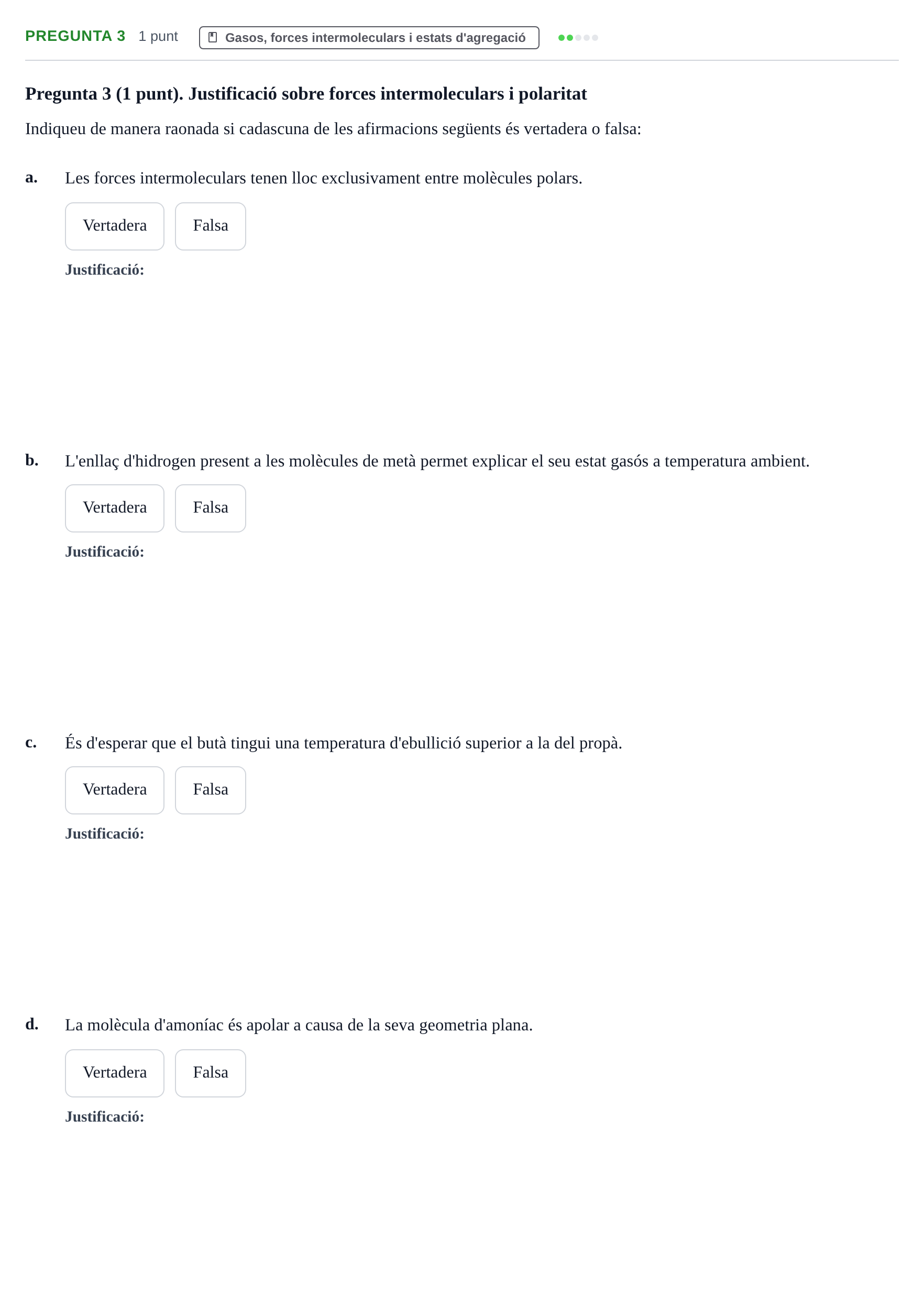 Enunciado: Pregunta 3 · Química I URV 2015