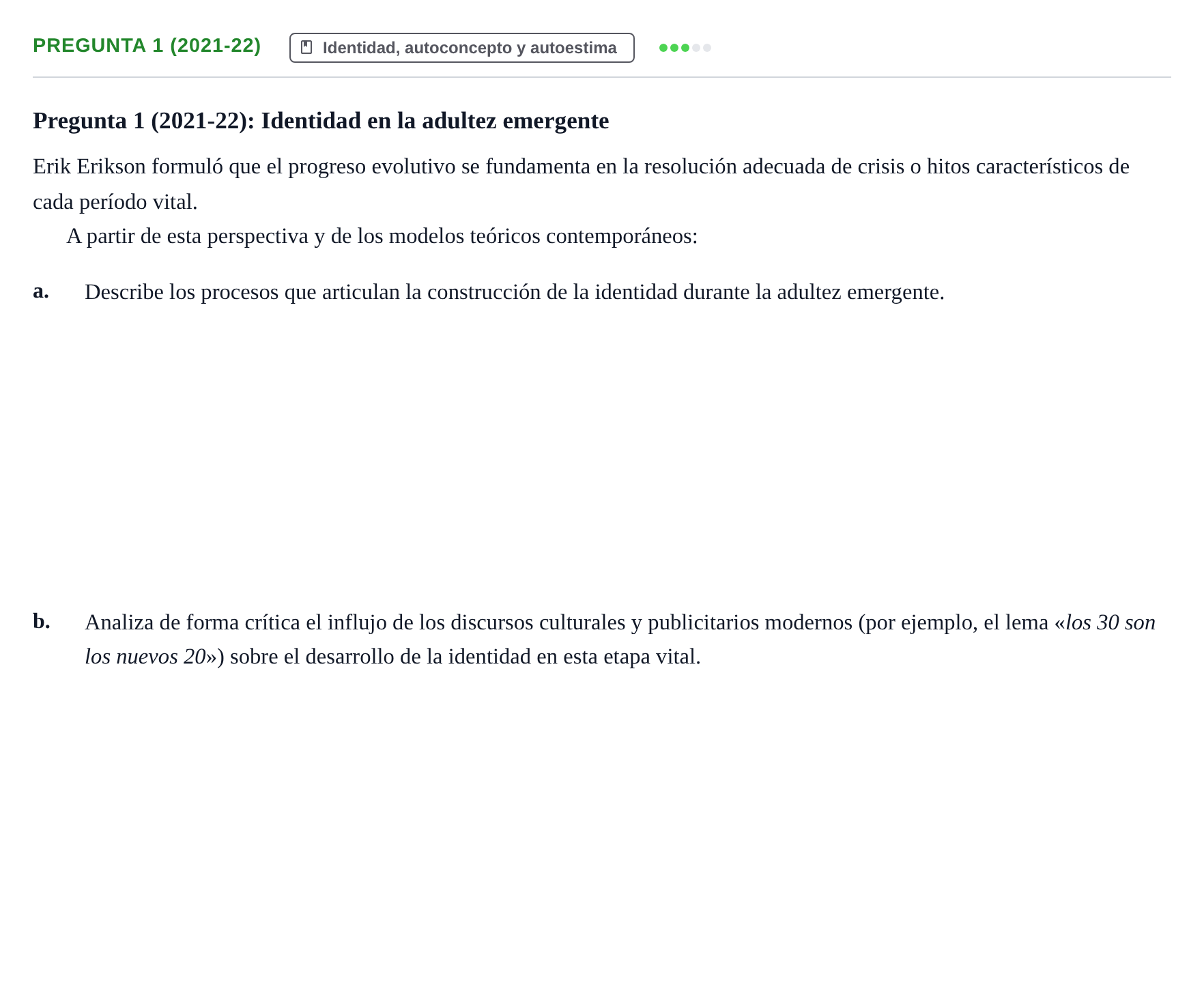 Enunciado: Pregunta 1 (2021-22)