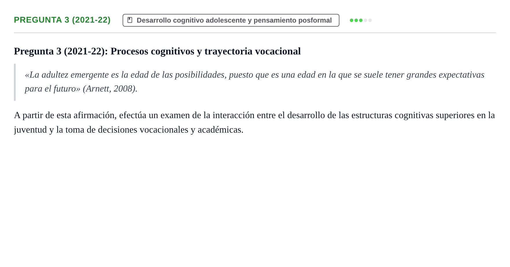 Enunciado: Pregunta 3 (2021-22)