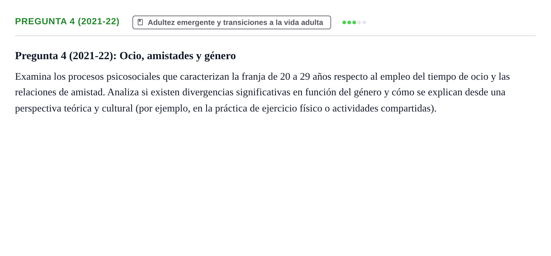Enunciado: Pregunta 4 (2021-22)