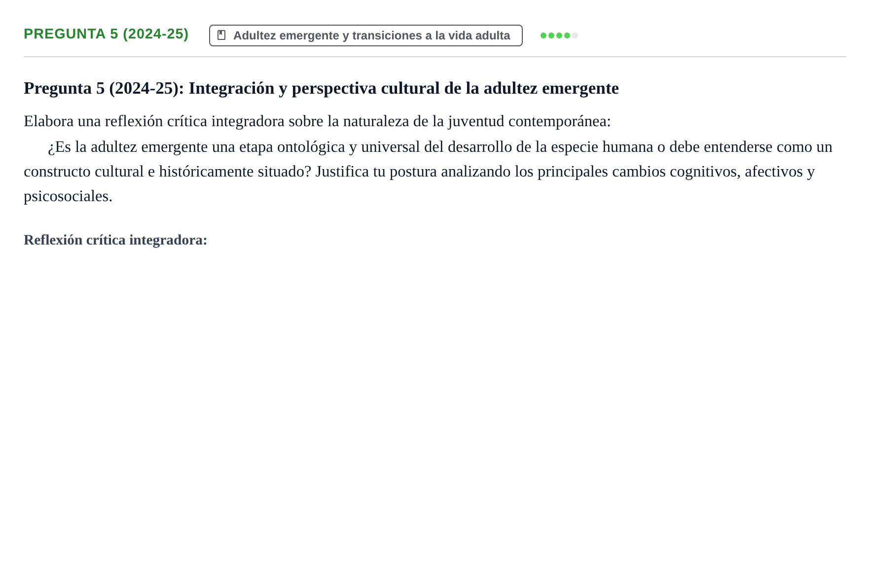Enunciado: Pregunta 5 (2024-25)