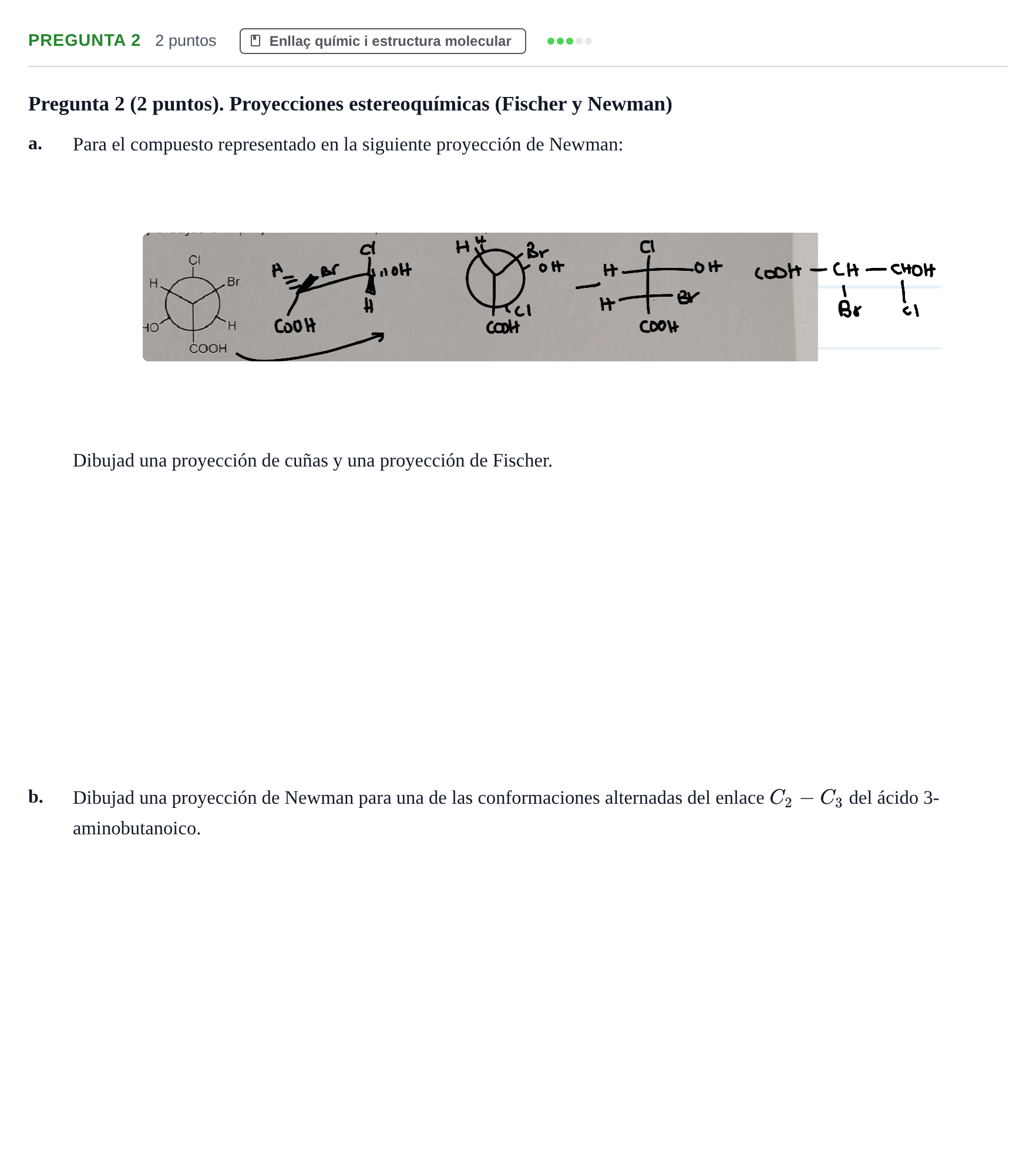 Enunciado: Pregunta 2 · Química I URV 2021