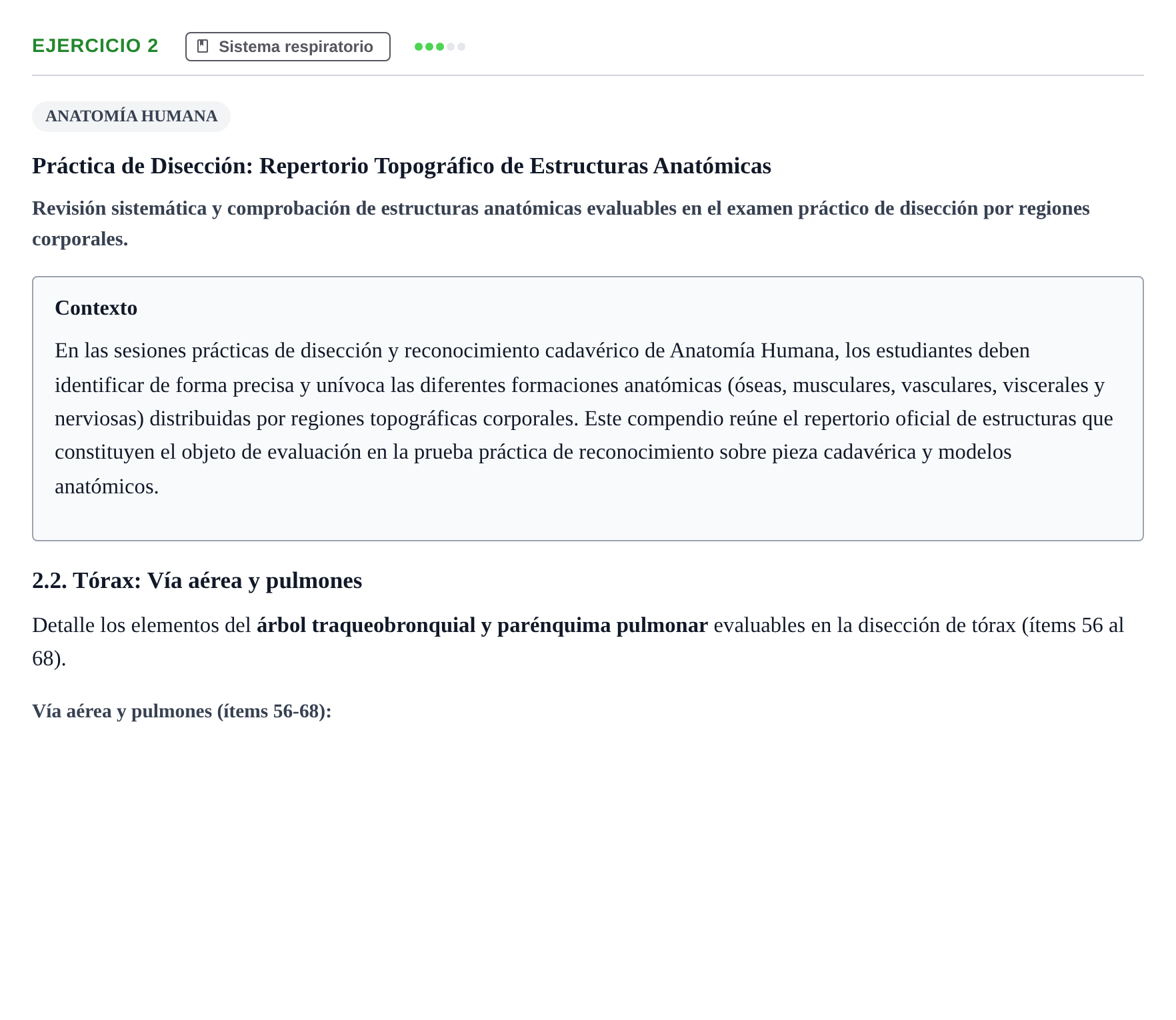 Enunciado: 2 - Sistema respiratorio