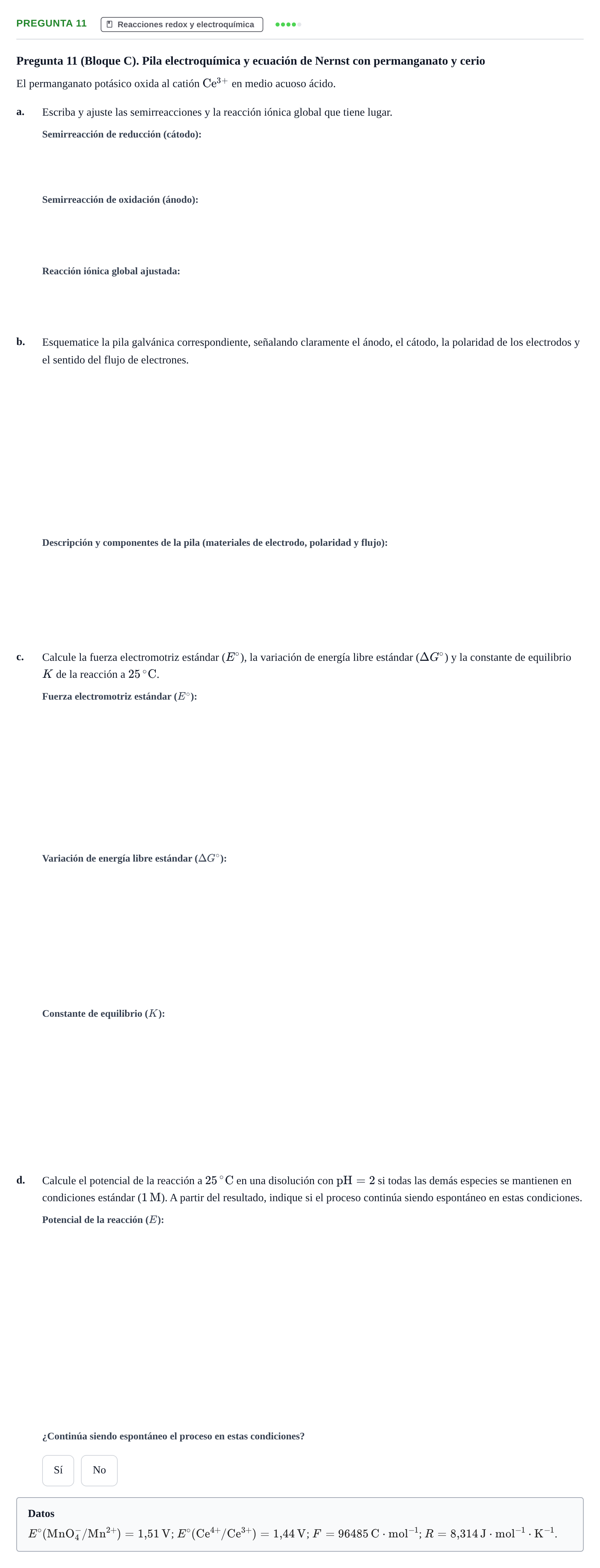 Enunciado: Pregunta 11 · Complements de química URV Juny 2012