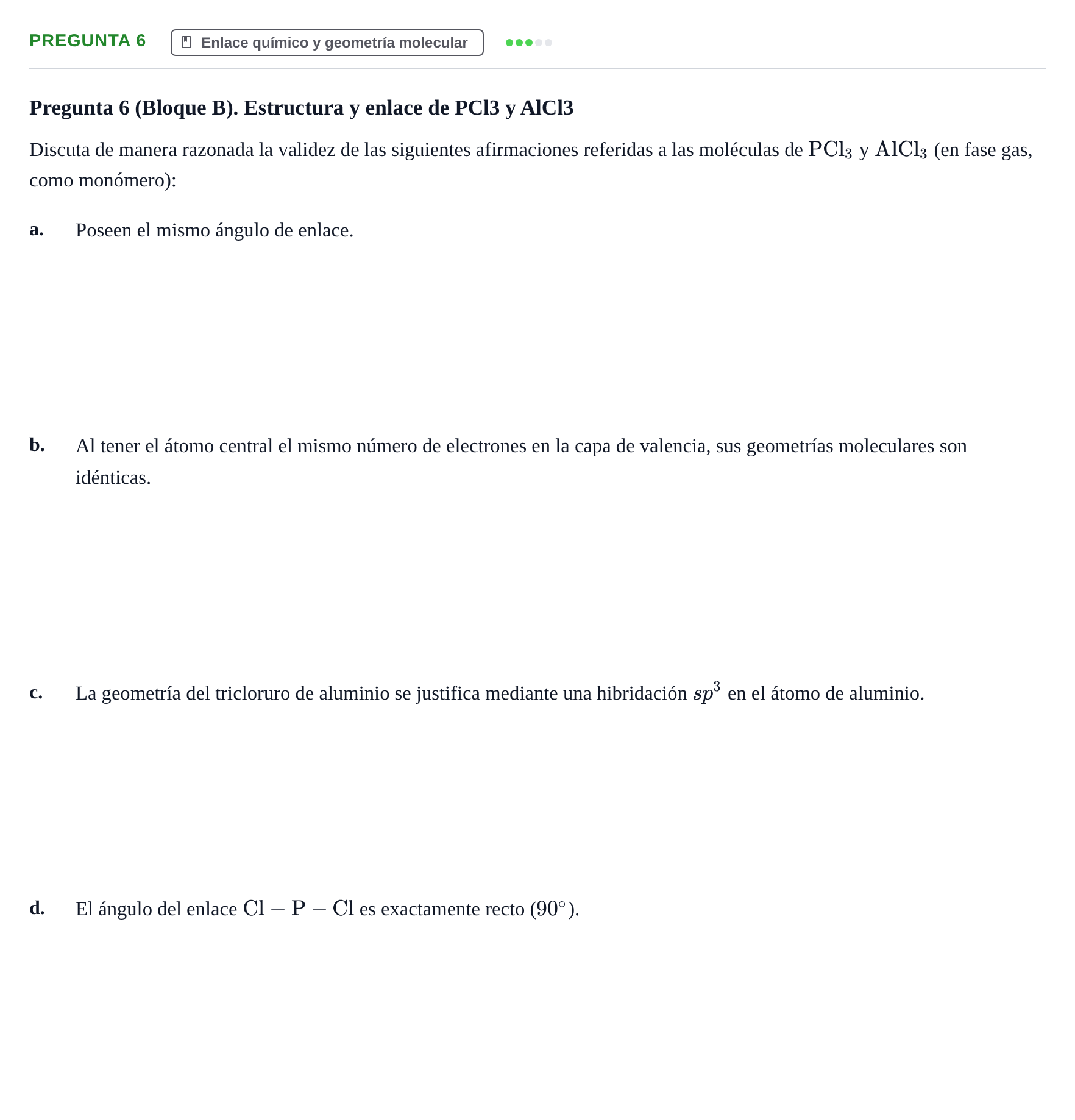 Enunciado: Pregunta 6 · Complements de química URV Juny 2012