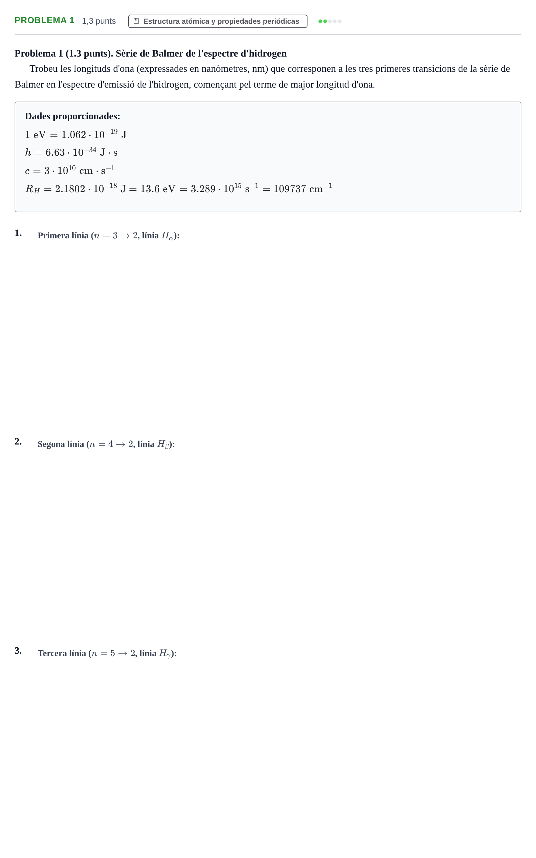 Enunciado: Problema 1 · Complements de química URV 2023