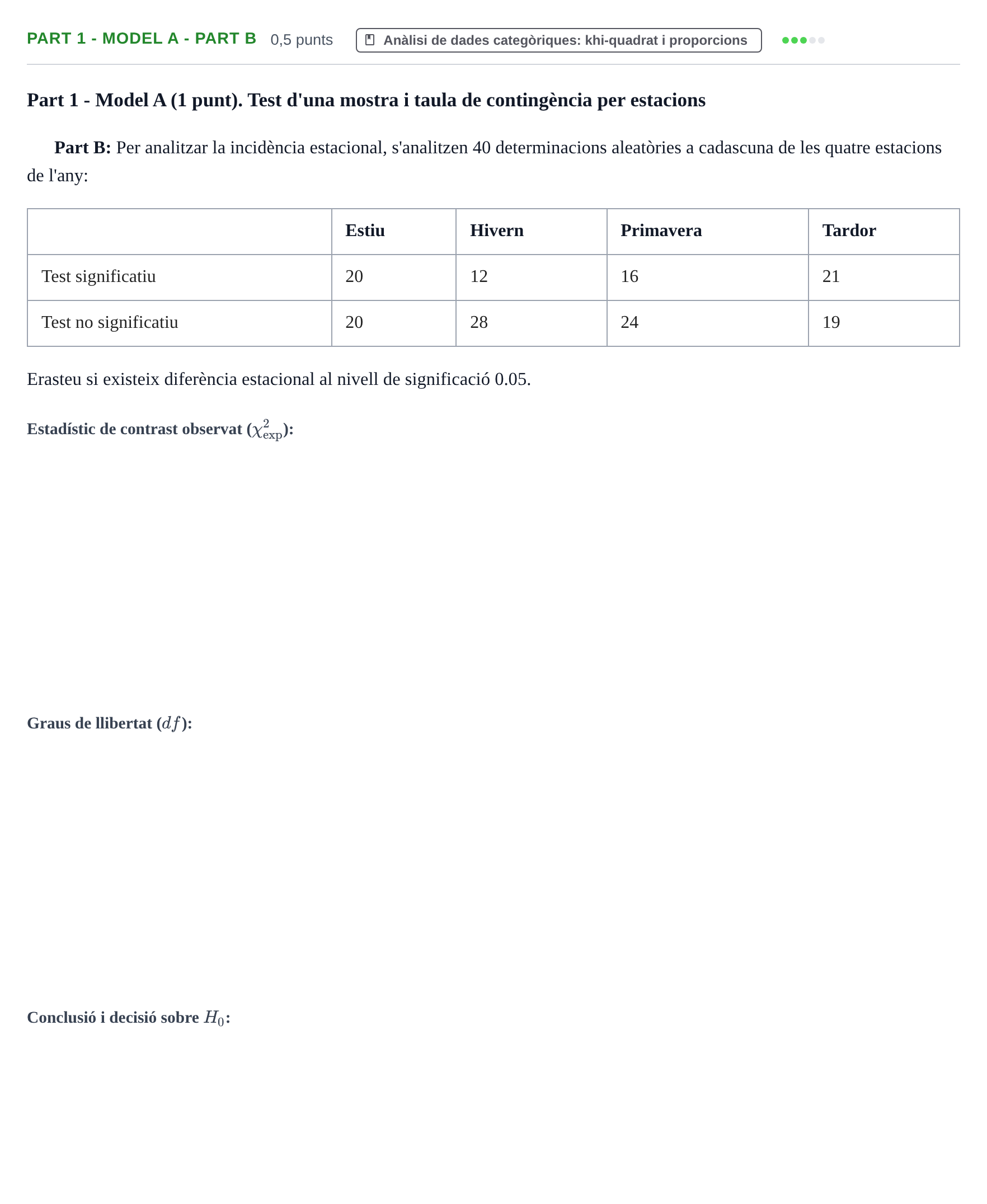 Enunciado: Part 1 - Model A - Part B · Estadística UB Juny 2023