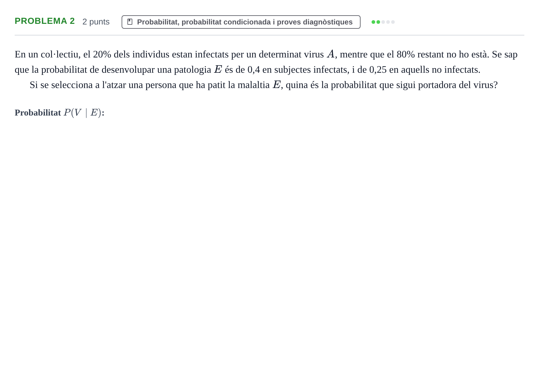 Enunciado: Problema 2 · Estadística UB 2017