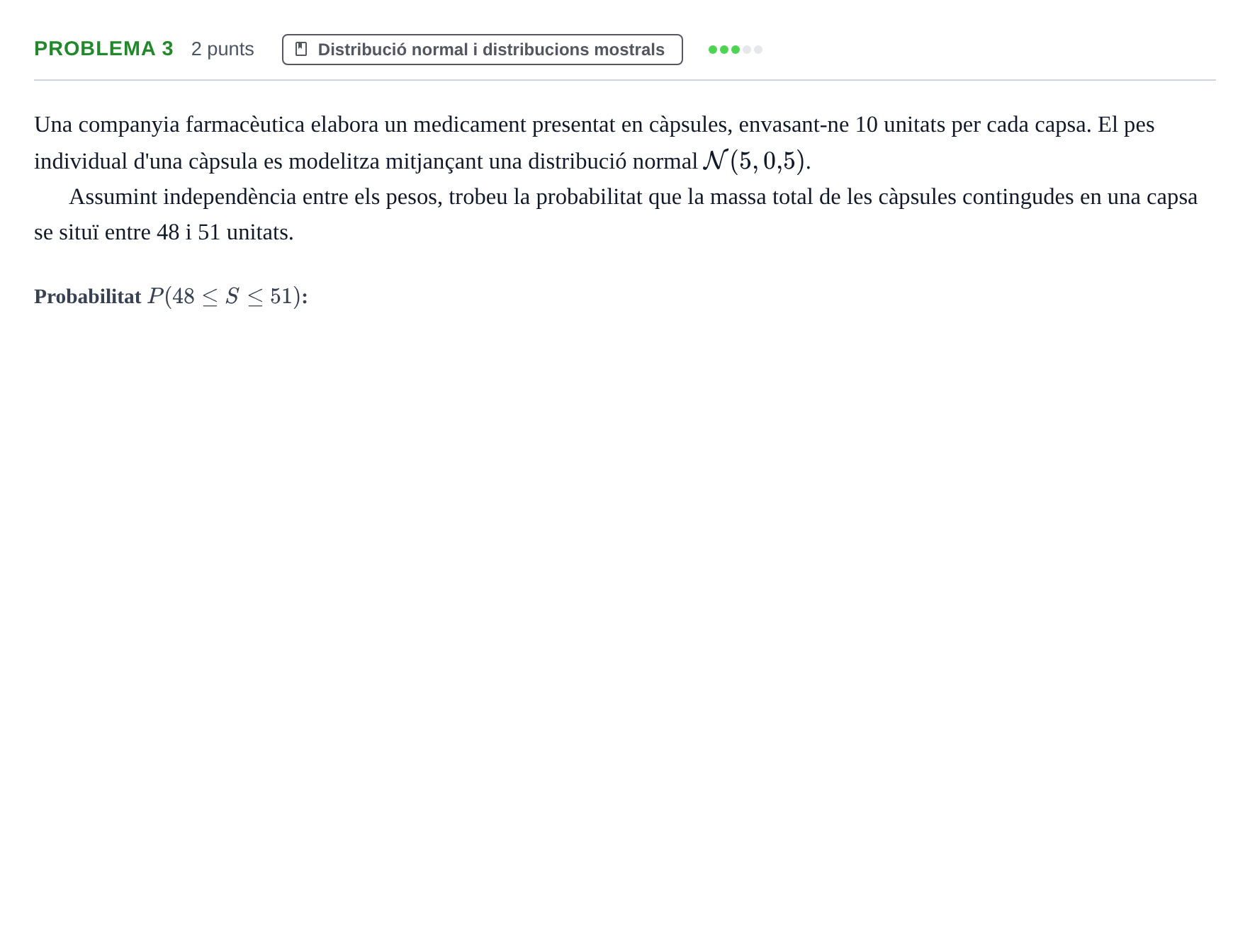 Enunciado: Problema 3 · Estadística UB 2017