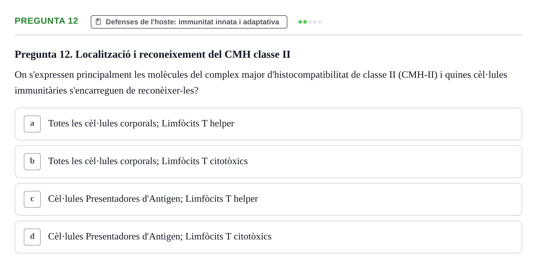 Enunciado: Pregunta 12 · Microbiología UB Juny 2018