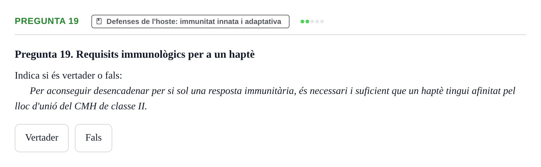 Enunciado: Pregunta 19 · Microbiología UB Juny 2018