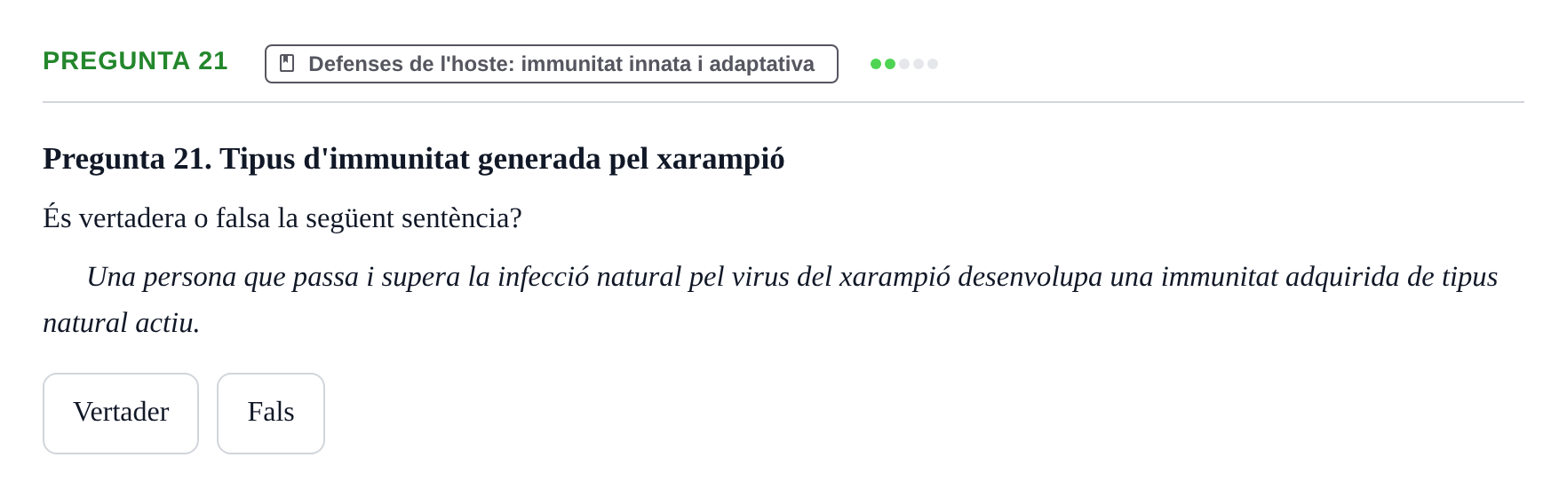 Enunciado: Pregunta 21 · Microbiología UB Juny 2018