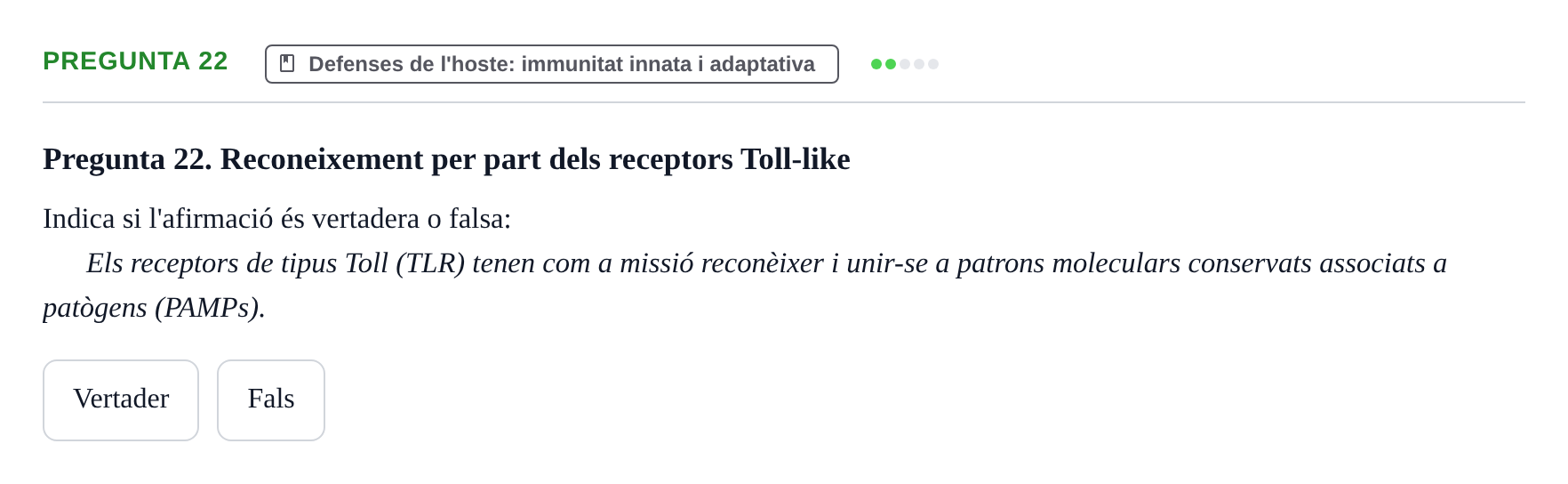 Enunciado: Pregunta 22 · Microbiología UB Juny 2018