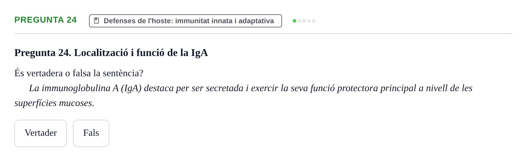 Enunciado: Pregunta 24 · Microbiología UB Juny 2018