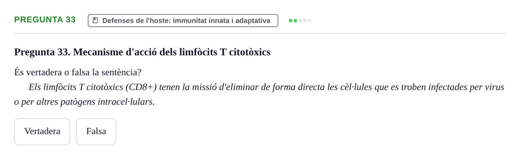Enunciado: Pregunta 33 · Microbiología UB Juny 2018
