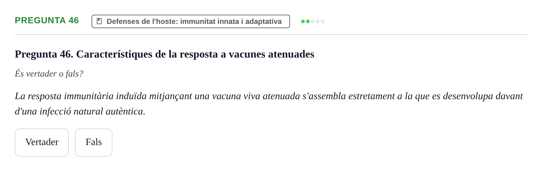 Enunciado: Pregunta 46 · Microbiología UB Juny 2018