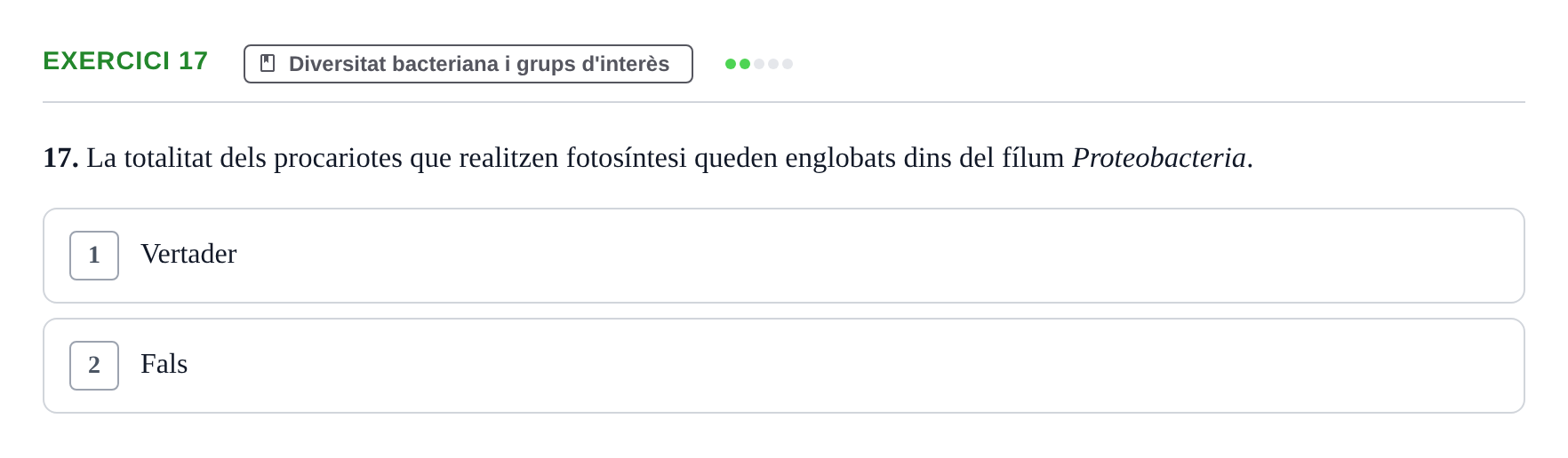 Enunciado: Problema 17 · Microbiología UB Juny 2019