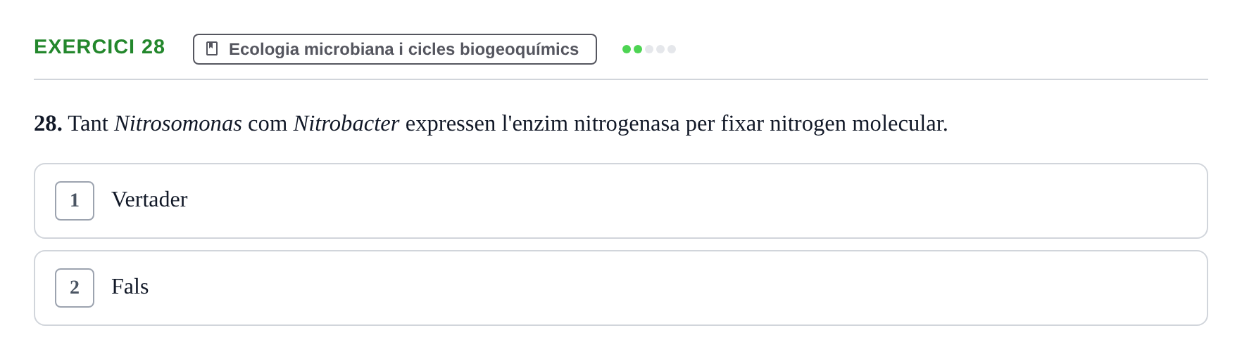 Enunciado: Problema 28 · Microbiología UB Juny 2019
