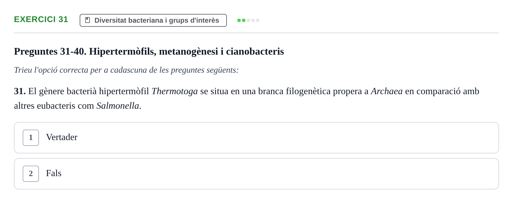 Enunciado: Problema 31 · Microbiología UB Juny 2019