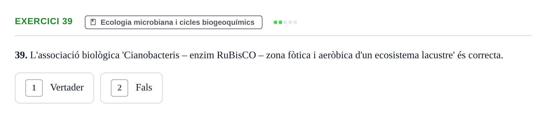 Enunciado: Problema 39 · Microbiología UB Juny 2019