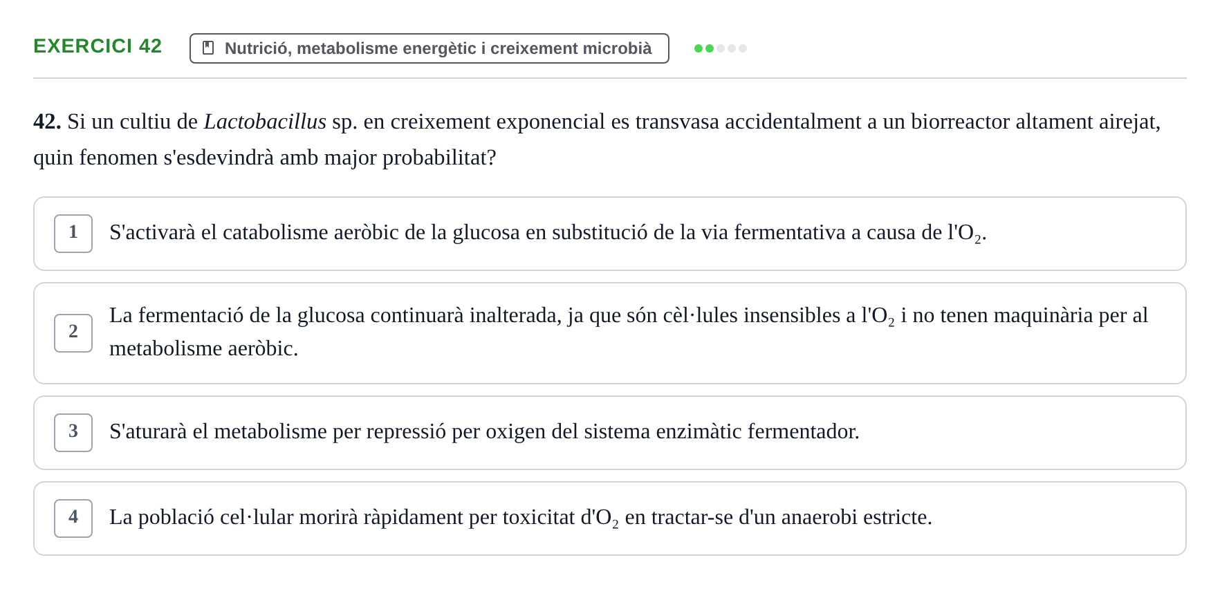 Enunciado: Problema 42 · Microbiología UB Juny 2019