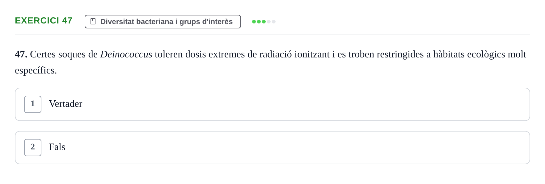 Enunciado: Problema 47 · Microbiología UB Juny 2019