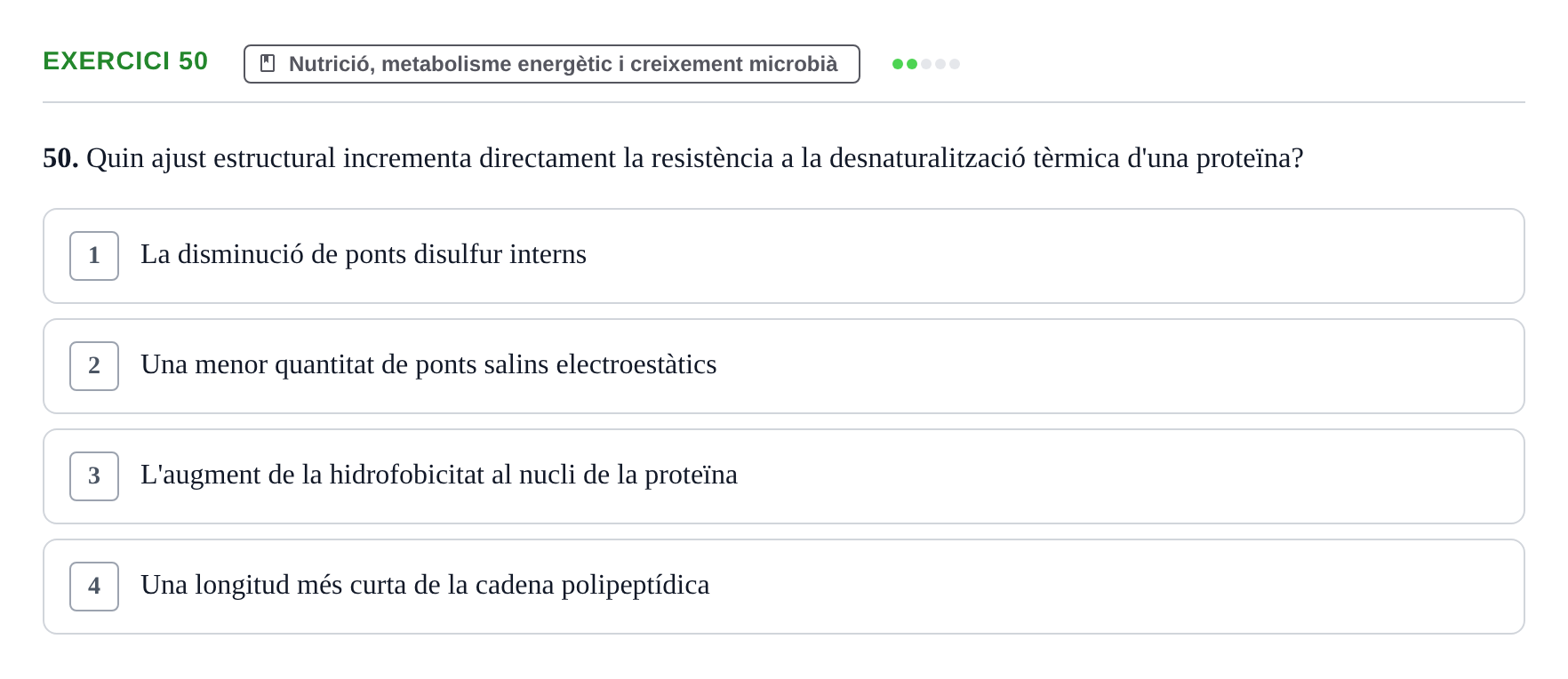 Enunciado: Problema 50 · Microbiología UB Juny 2019
